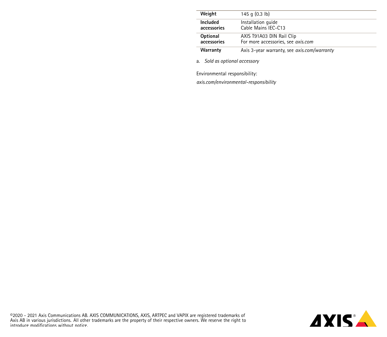 30-W-MIDSPAN 外形尺寸圖 30 x 46 x 140.1 mm (1.1 x 1.8 x 5.5 in)｜重量 145 g (0.3 Ib)｜Unit: mm