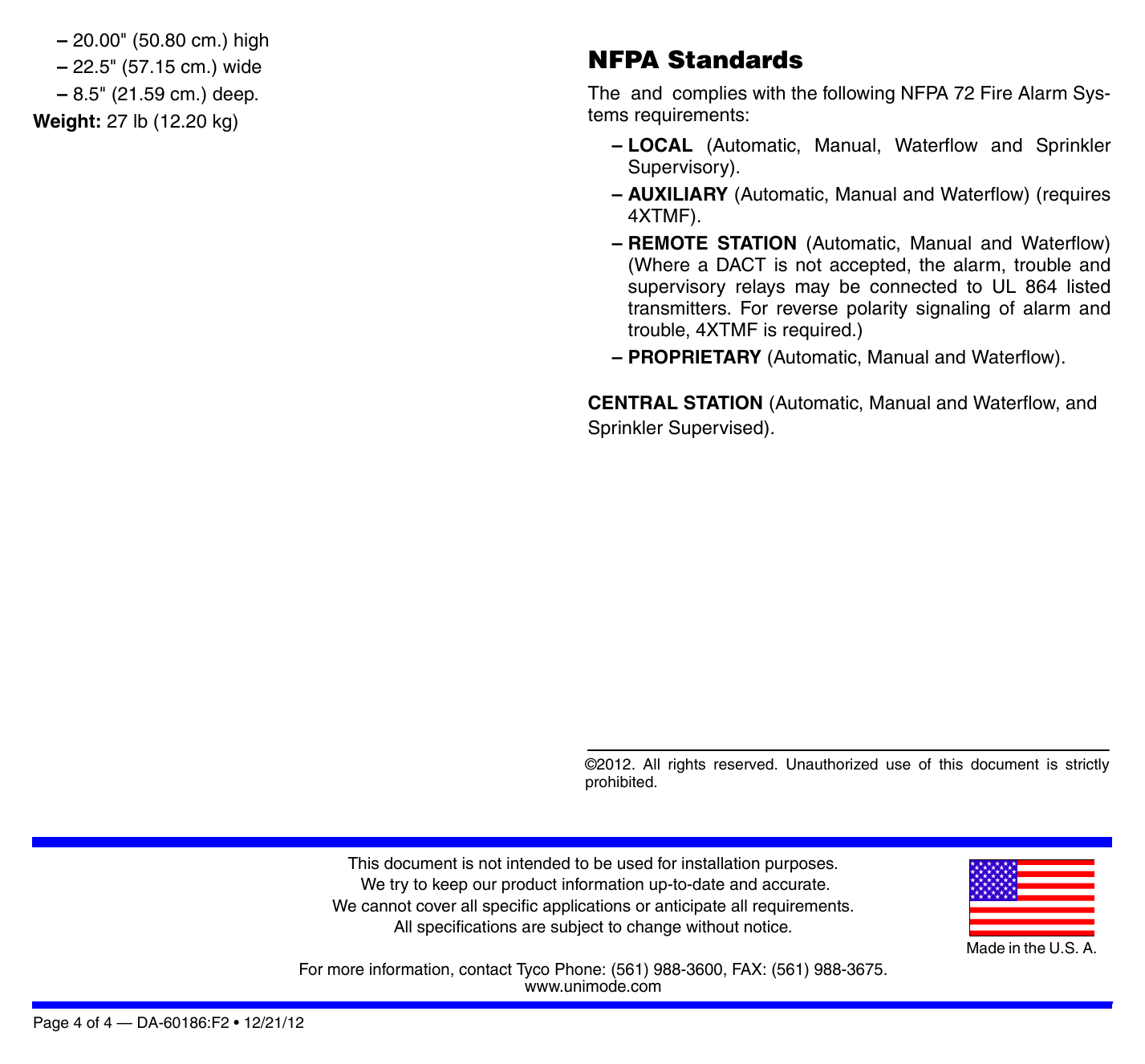 5UD-10UD-DATA-SHEET 外形尺寸圖 • MEA: MEA: 333-07-E – 20.00" (50.80 cm.) high｜Unit: mm