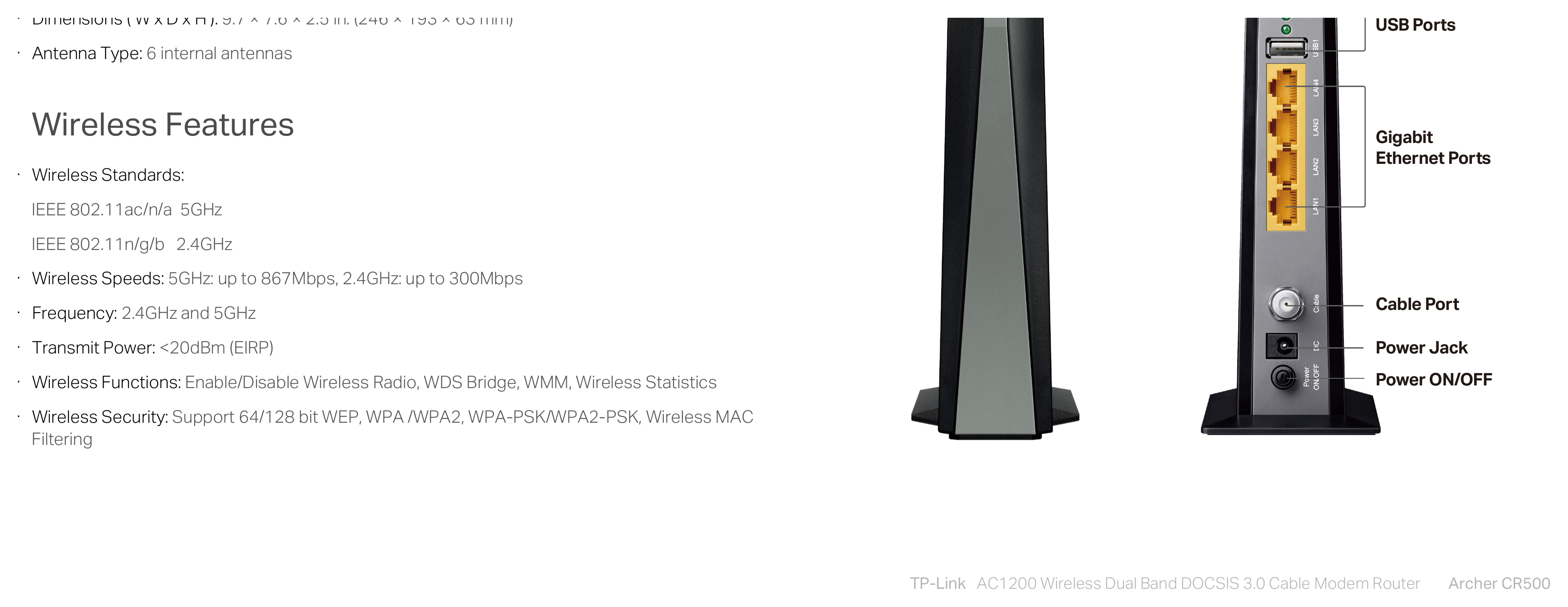 ARCHER-CR500(US)-V1 外形尺寸圖 詳見圖示|Unit: mm