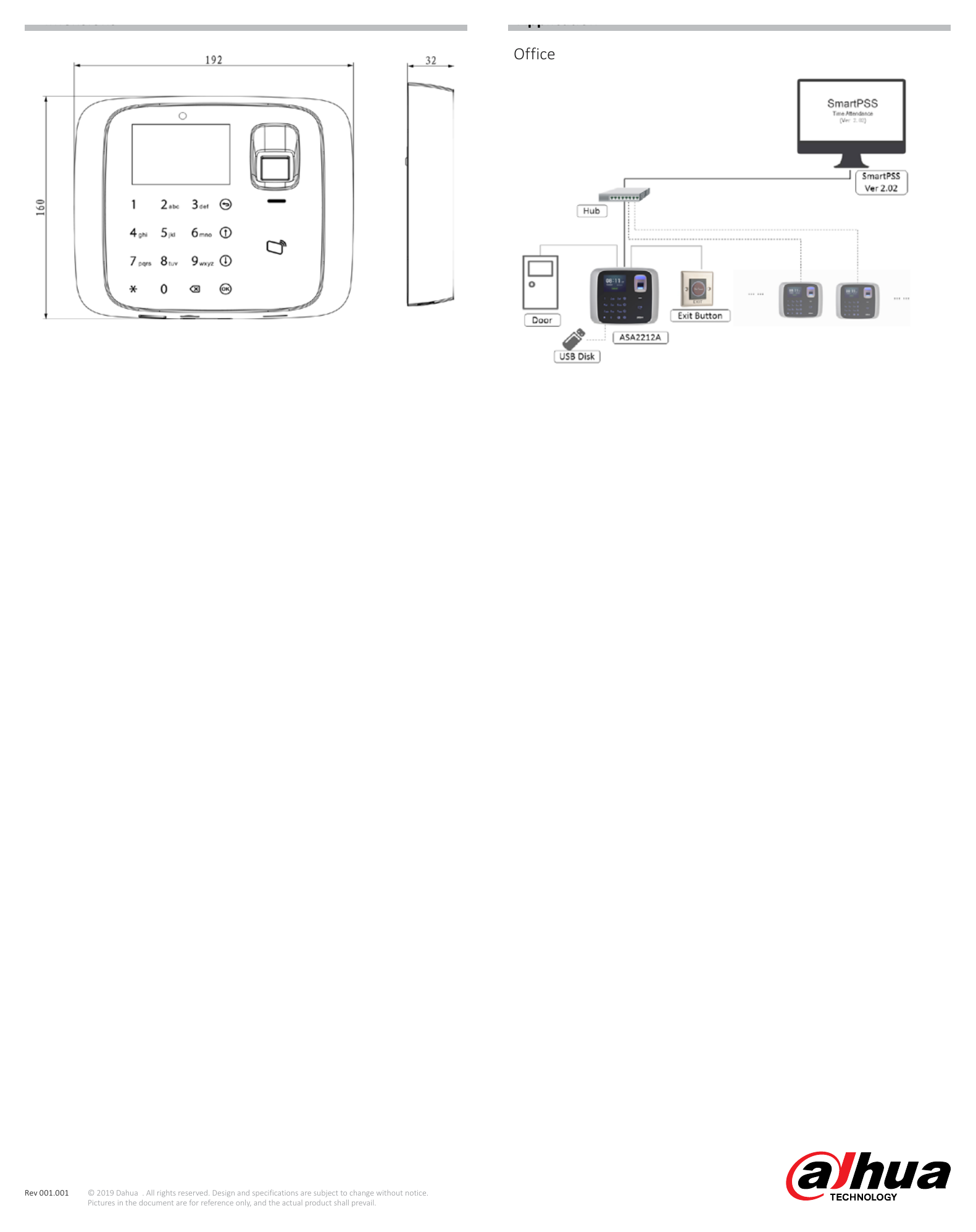 ASA2212A 外形尺寸圖 Application Office｜重量 0.35Kg｜Unit: mm