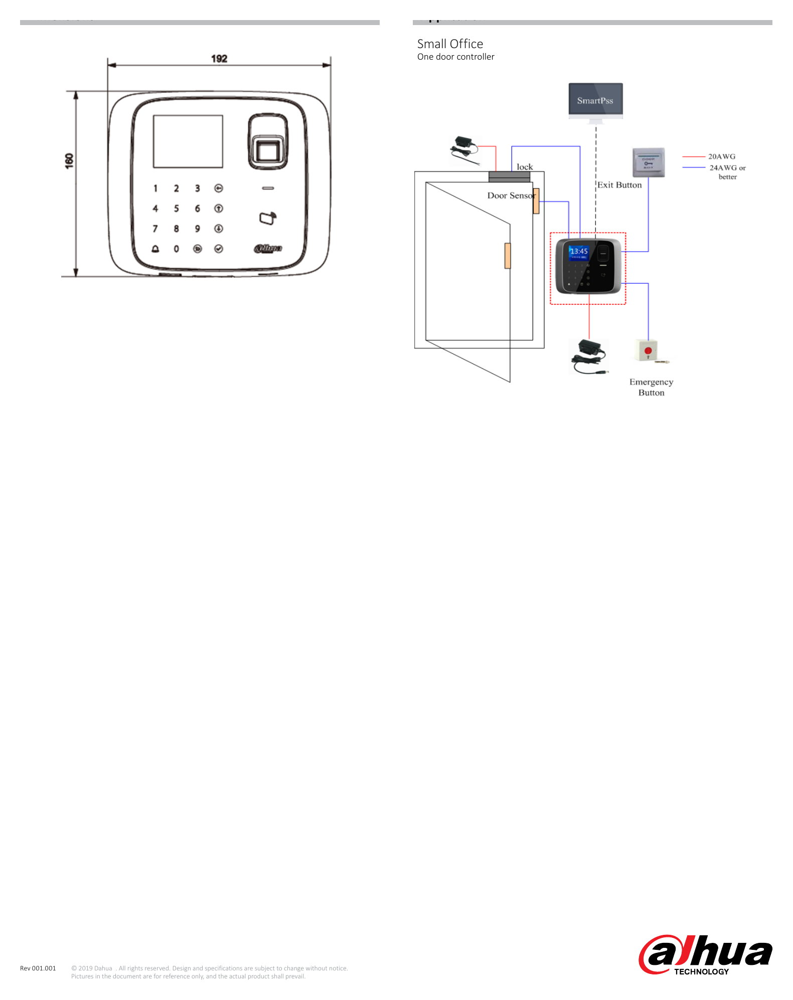 ASI1212A(V2)-ASI1212A-D(V2) 外形尺寸圖 Application Small Office One door controller｜Unit: mm