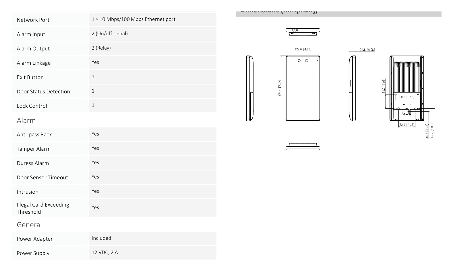 ASI8213S-W 外形尺寸圖 2.83") (H × W × D)｜Unit: mm