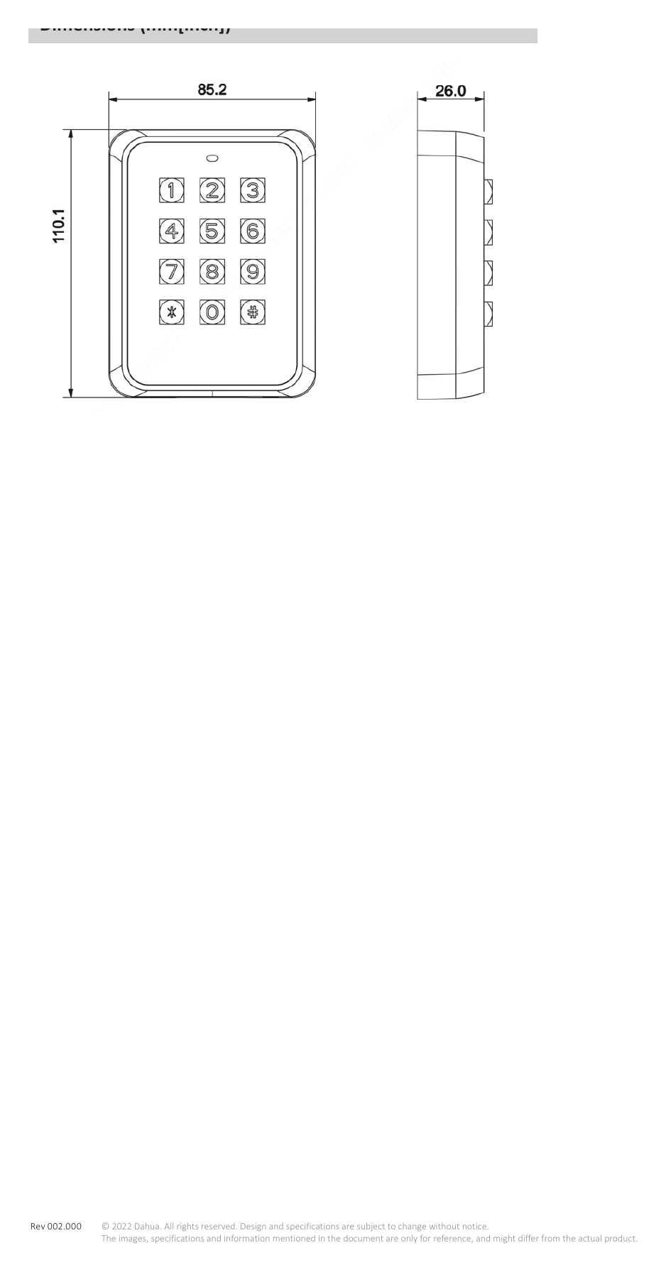 ASR1101M-D-V1 外形尺寸圖 詳見圖示｜Unit: mm