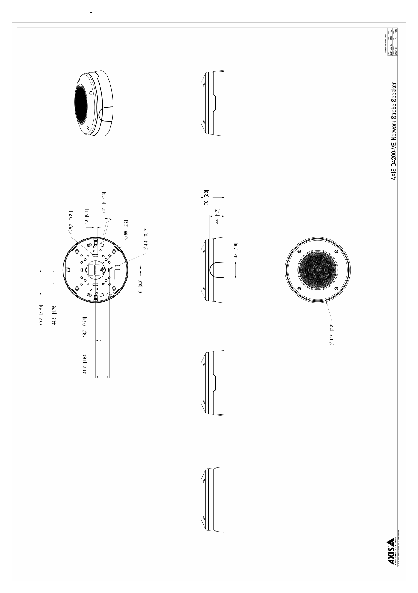 D4200-VE-NETWORK-STROBE-SPEAKER 外形尺寸圖 To read more about sustainability at Axis, go to axis. Environmental responsibility｜重量 axis.com/environmental-responsibi