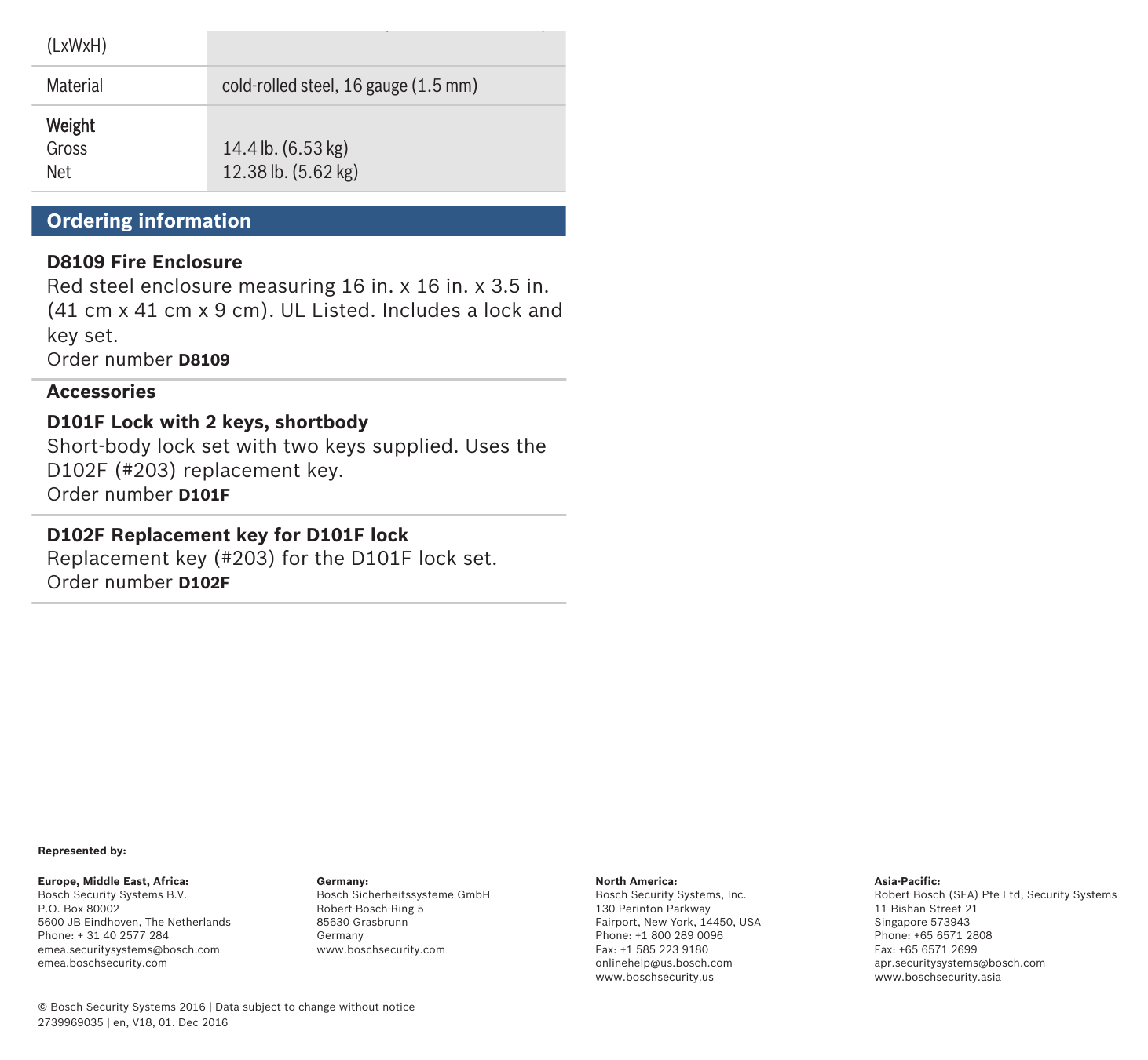D8109 外形尺寸圖 16 in. x 16 in. x 3.5 in. (41 cm x 41 cm x 9 cm) (LxWxH)｜Unit: mm