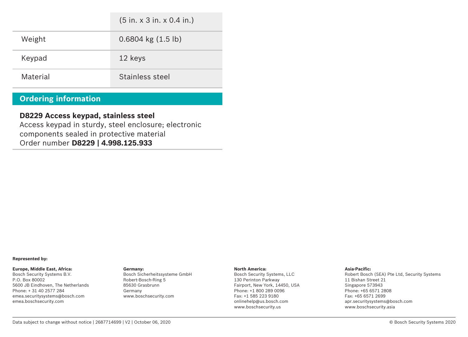 D8229 外形尺寸圖 13 cm x 8 cm x 1 cm (5 in. x 3 in. x 0.4 in.)｜重量 0.6804 kg (1.5 lb)｜Unit: mm