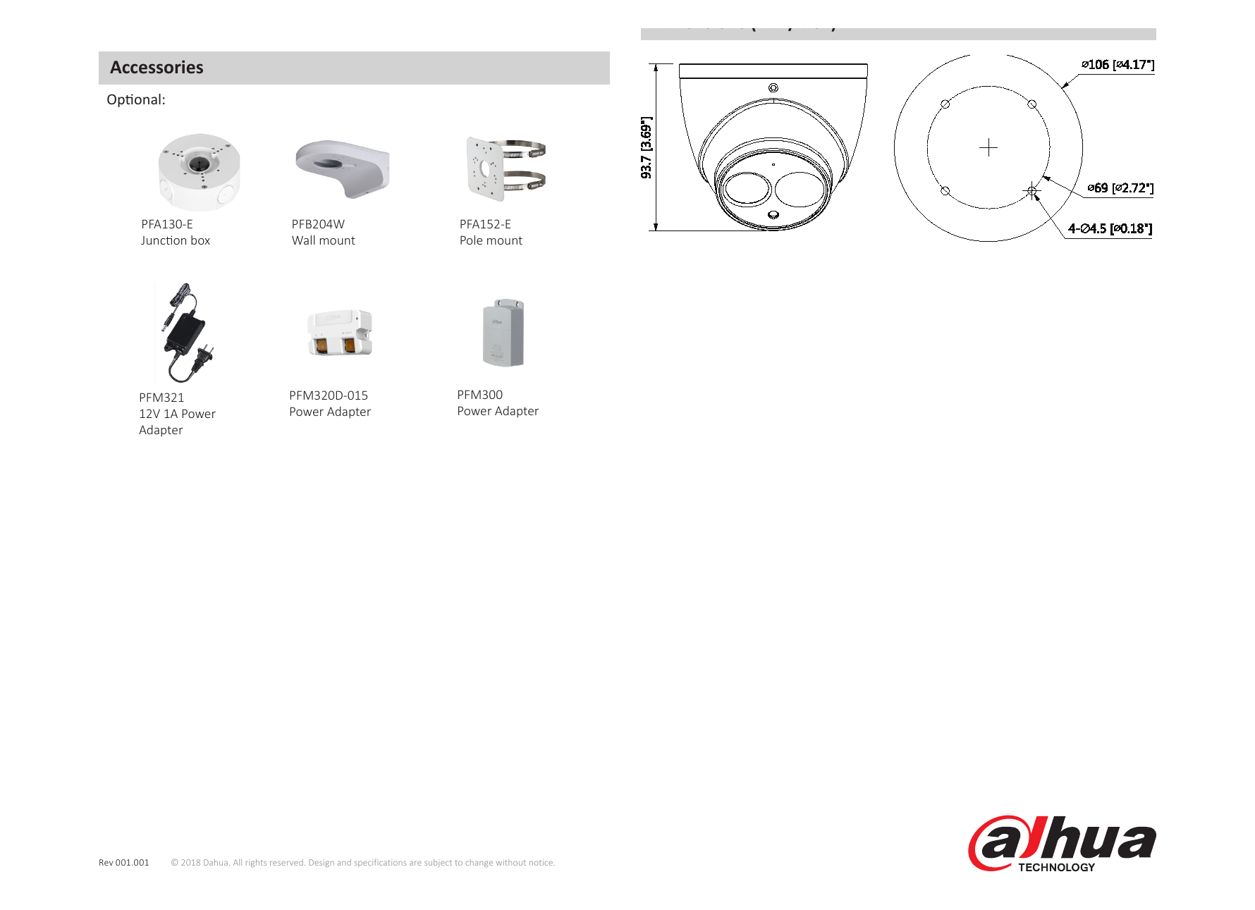 DH-HAC-HDW1200EM-POC 外形尺寸圖 詳見圖示｜Unit: mm