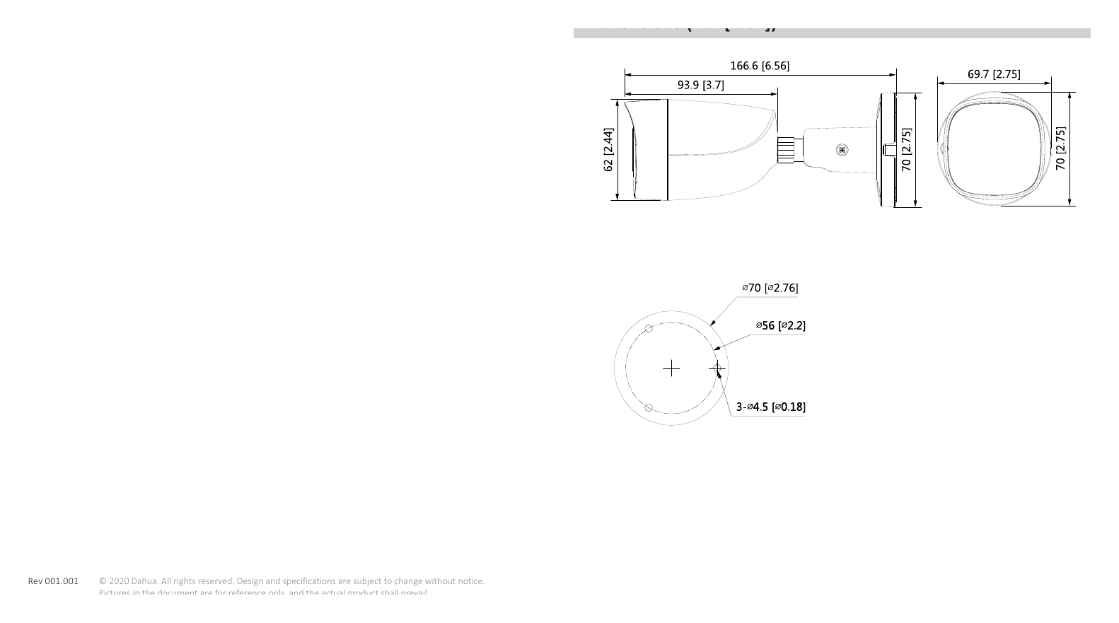 DH-HAC-HFW1200CMP 外形尺寸圖 詳見圖示｜Unit: mm