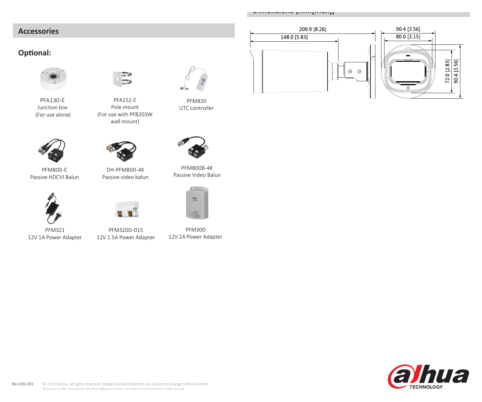 DH-HAC-HFW1500R-Z-IRE6 外形尺寸圖 詳見圖示｜Unit: mm