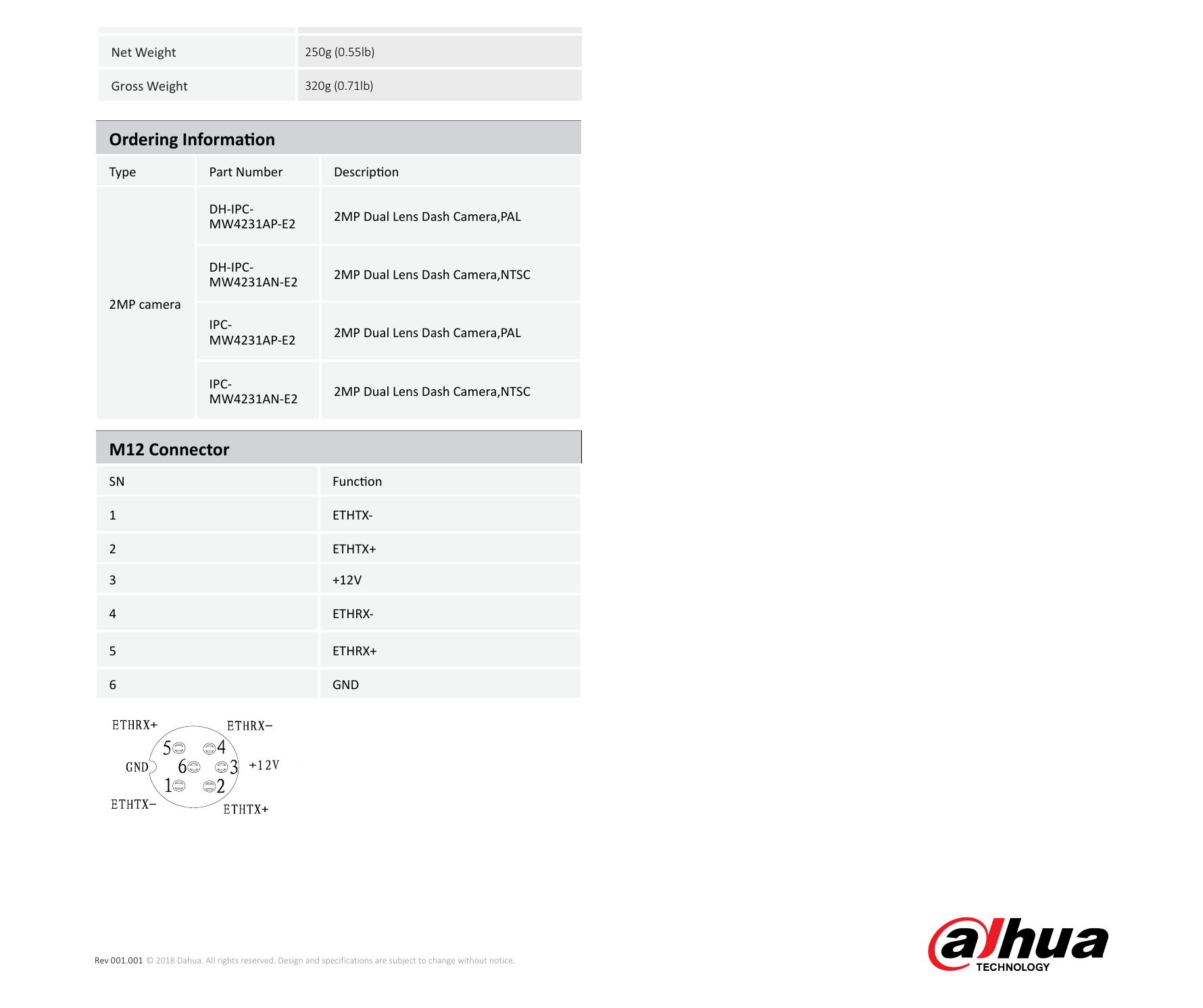 DH-IPC-MW4231A-E2 外形尺寸圖 123mm×126mm×48.1mm (4.84”×4..96”×1.89”)｜Unit: mm
