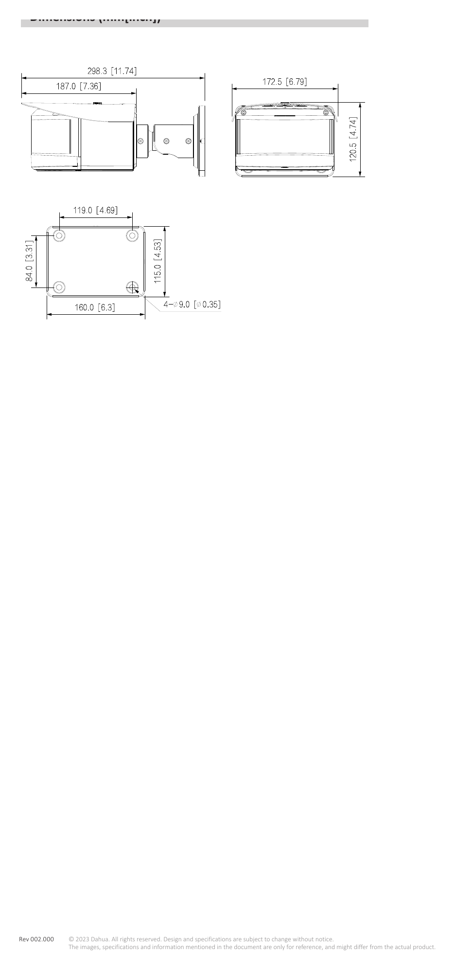 DH-IPC-PFW83242-A180-S2 外形尺寸圖 詳見圖示｜Unit: mm