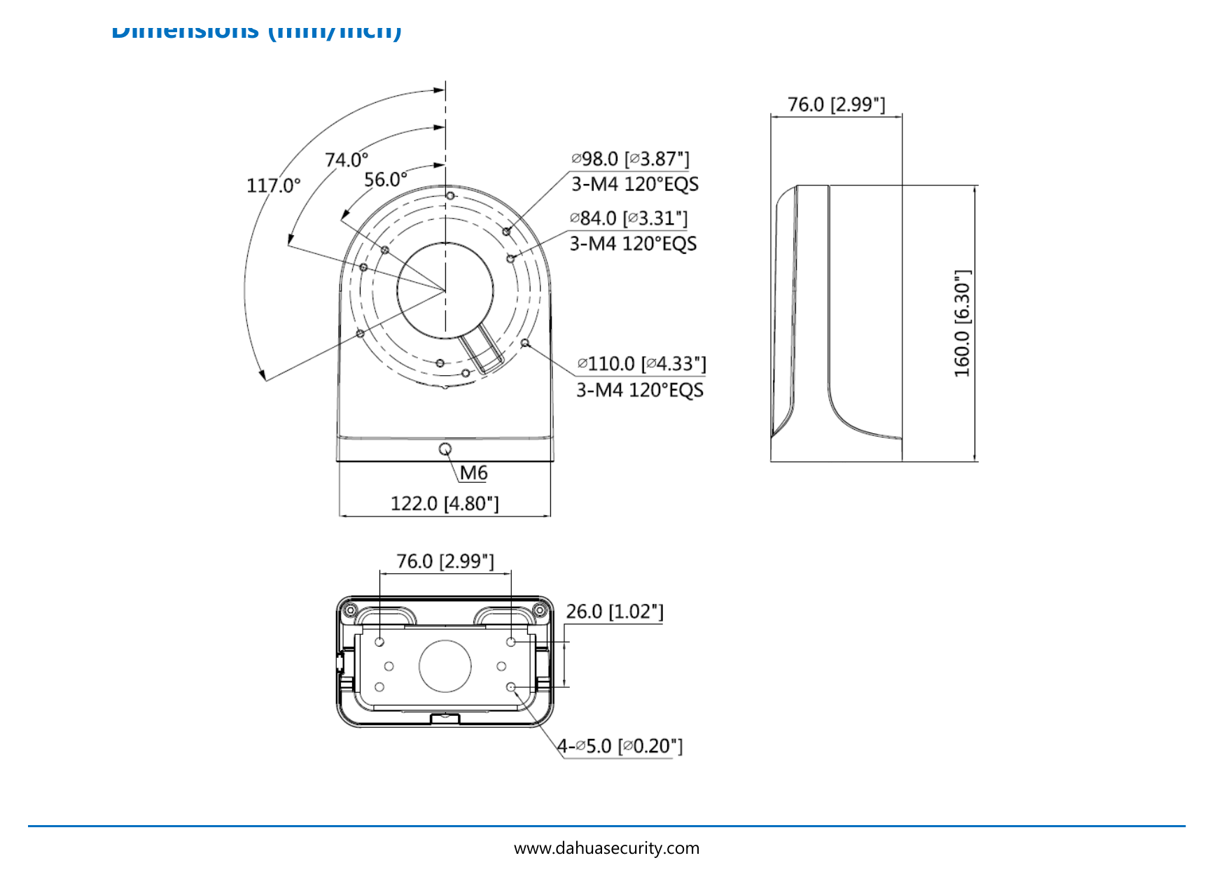 DH-PFB203W 外形尺寸圖 詳見圖示｜Unit: mm