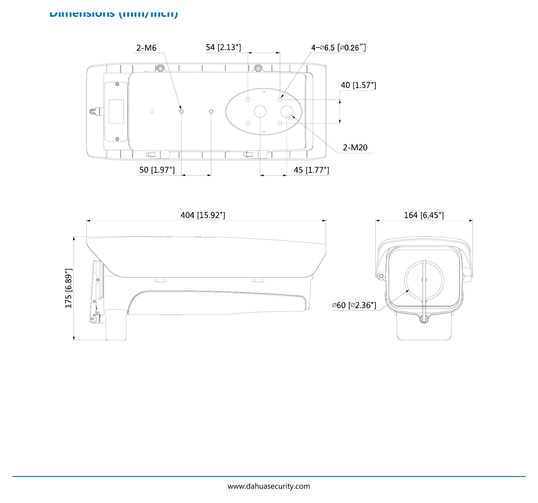 DH-PFH610N-IR-W 外形尺寸圖 詳見圖示｜Unit: mm