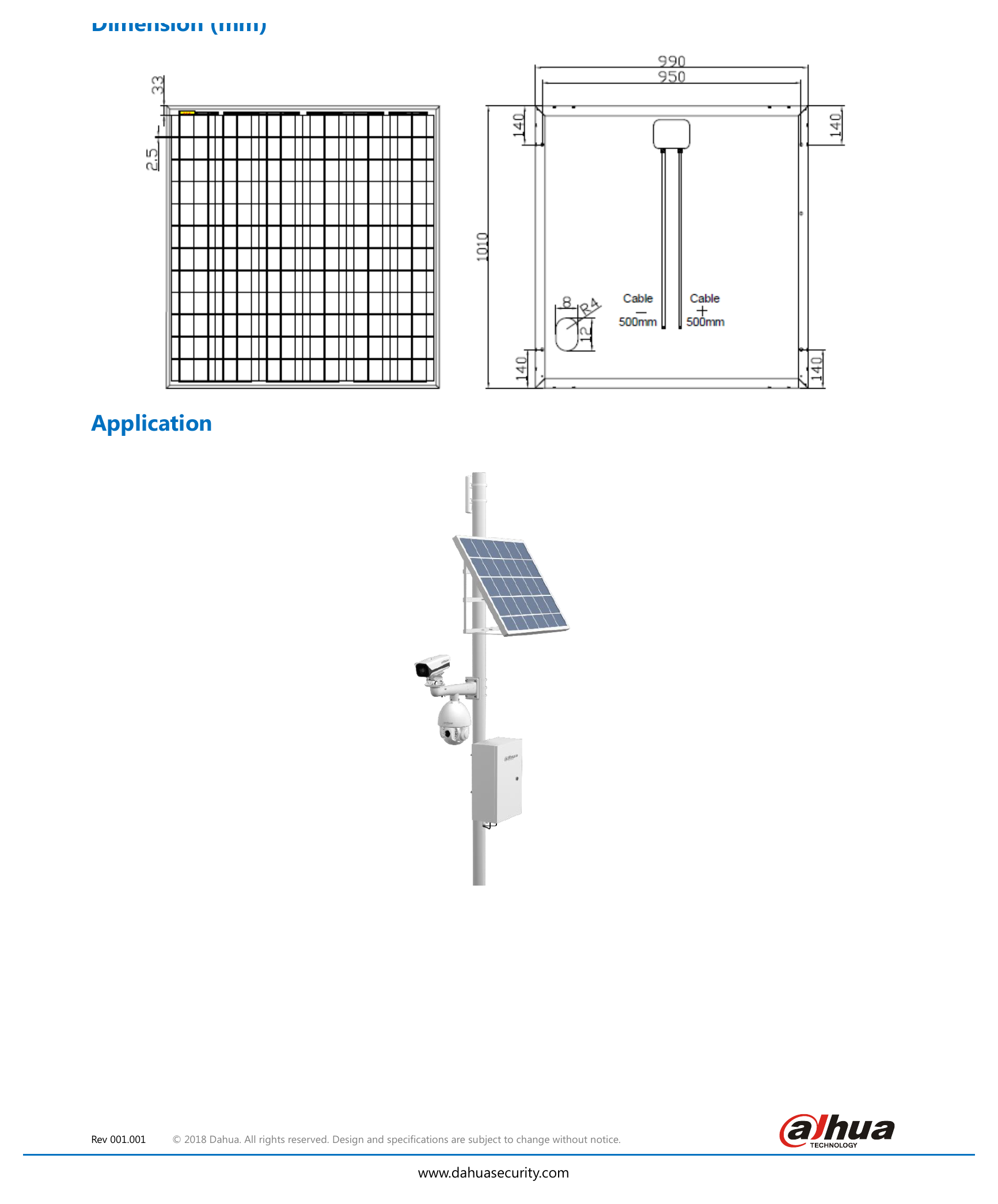 DH-PFM371-150 外形尺寸圖 1010mmx990mmx35mm(39.76”x38.98”x1.38”)｜重量 12.0kg(26.46lb)｜Unit: mm