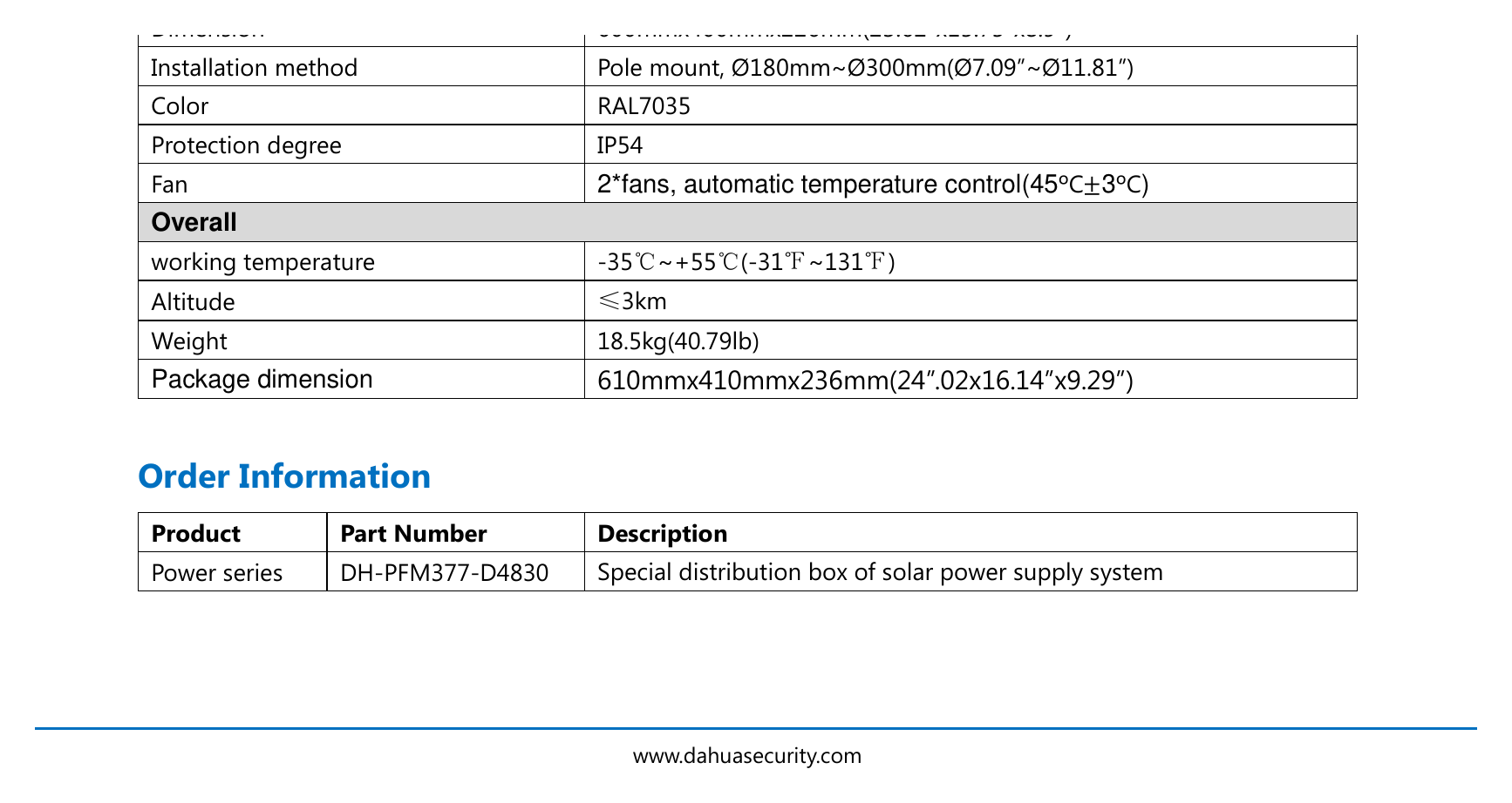 DH-PFM377-D4830 外形尺寸圖 600mmx400mmx226mm(23.62”x15.75”x8.9”)｜重量 18.5kg(40.79lb)｜Unit: mm