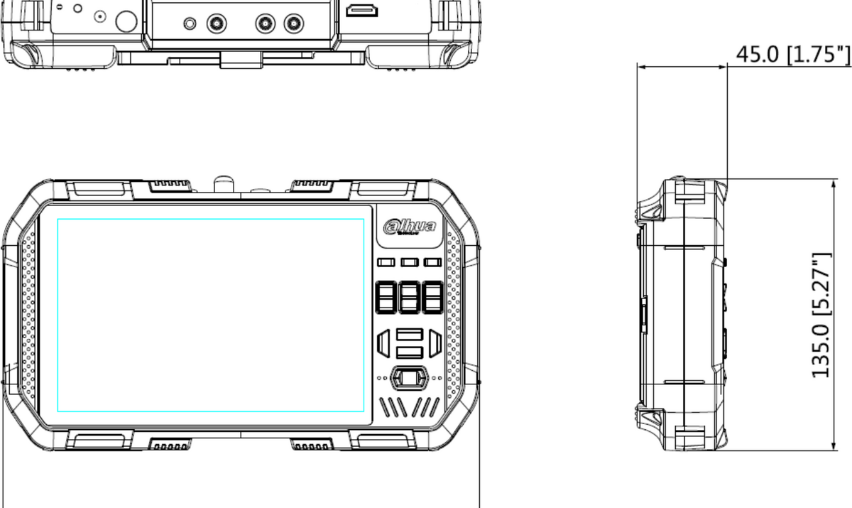DH-PFM907 外形尺寸圖 235x135x45mm｜Unit: mm