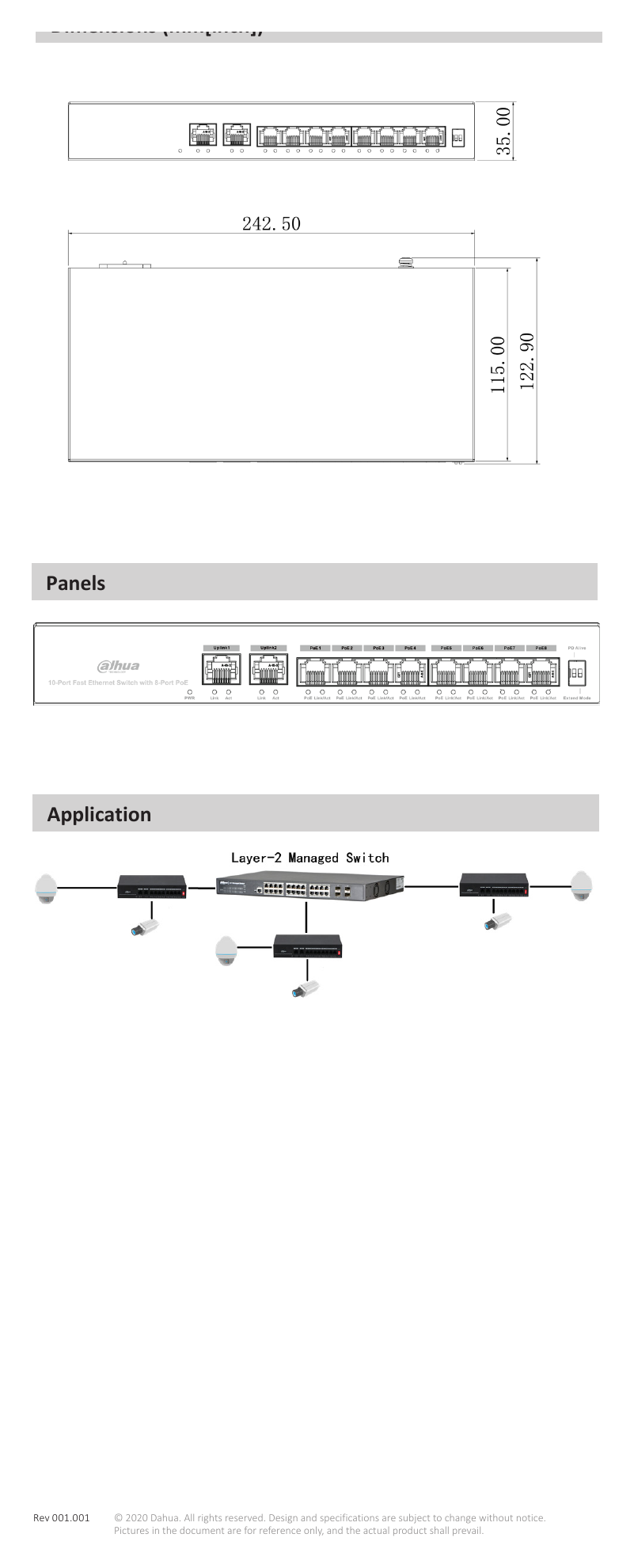 DH-PFS3010-8ET-65-(PROJECT-ONLY) 外形尺寸圖 詳見圖示｜Unit: mm