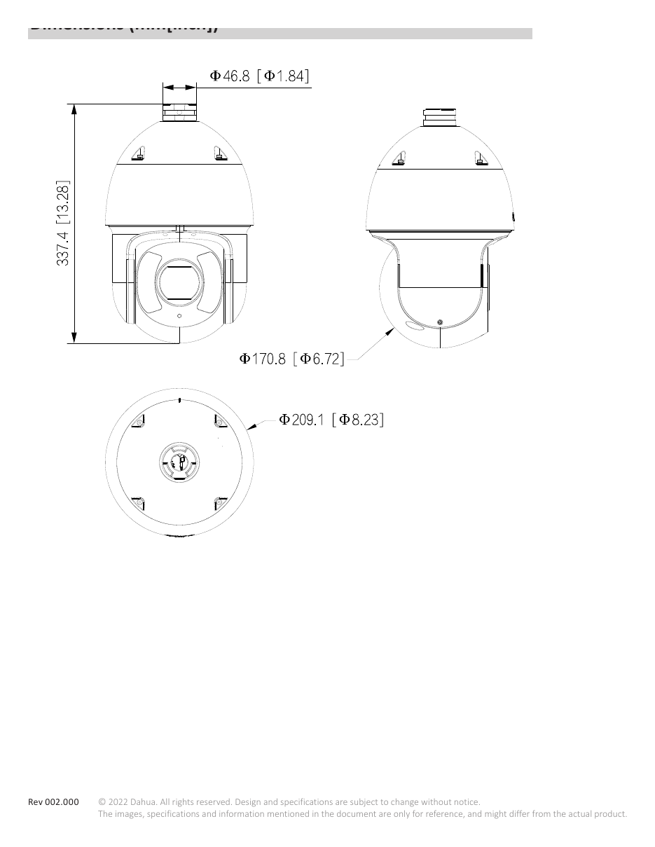 DH-SD6CE232GB-HNR 外形尺寸圖 詳見圖示｜Unit: mm