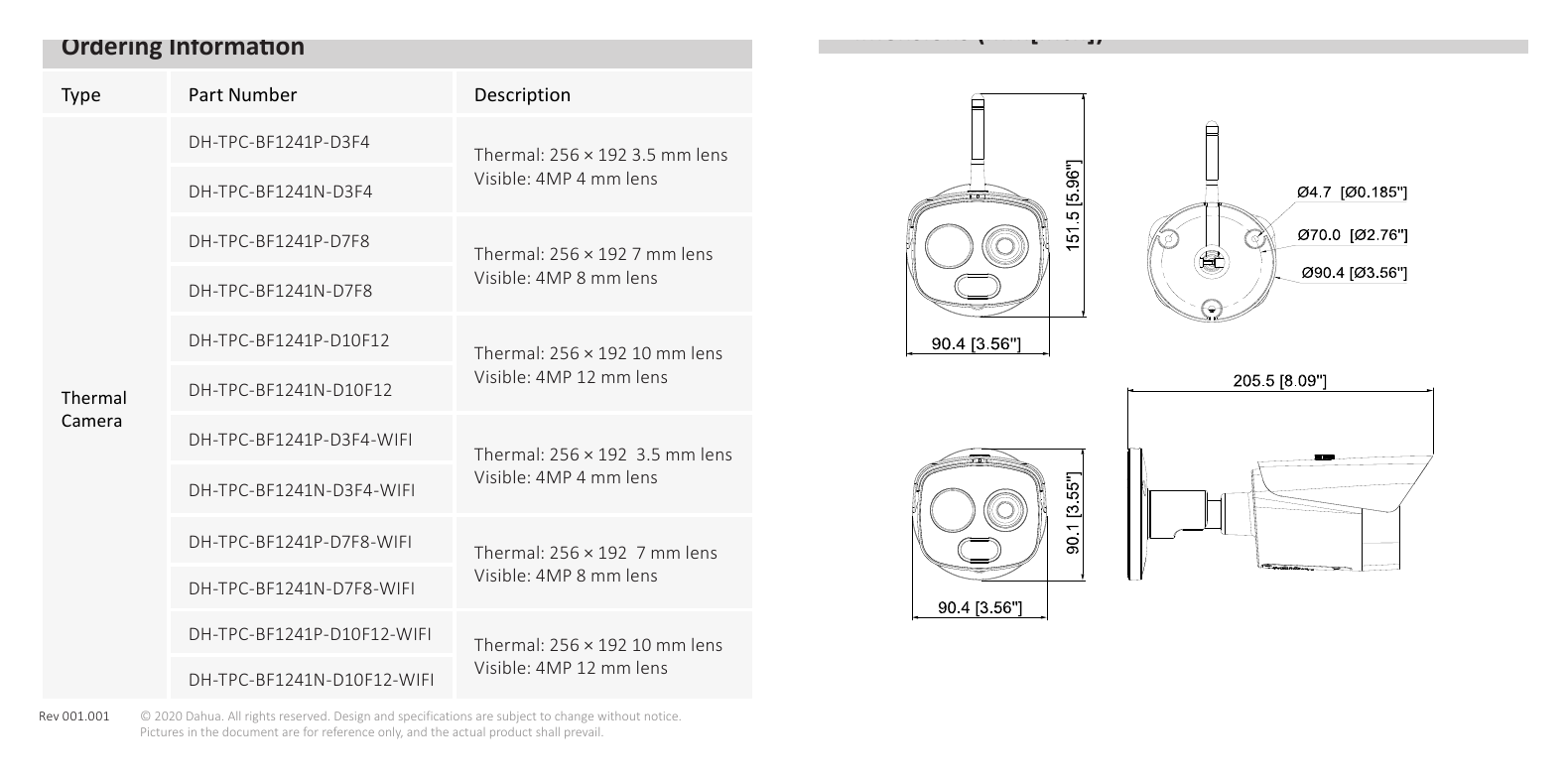 DH-TPC-BF1241 外形尺寸圖 詳見圖示｜Unit: mm