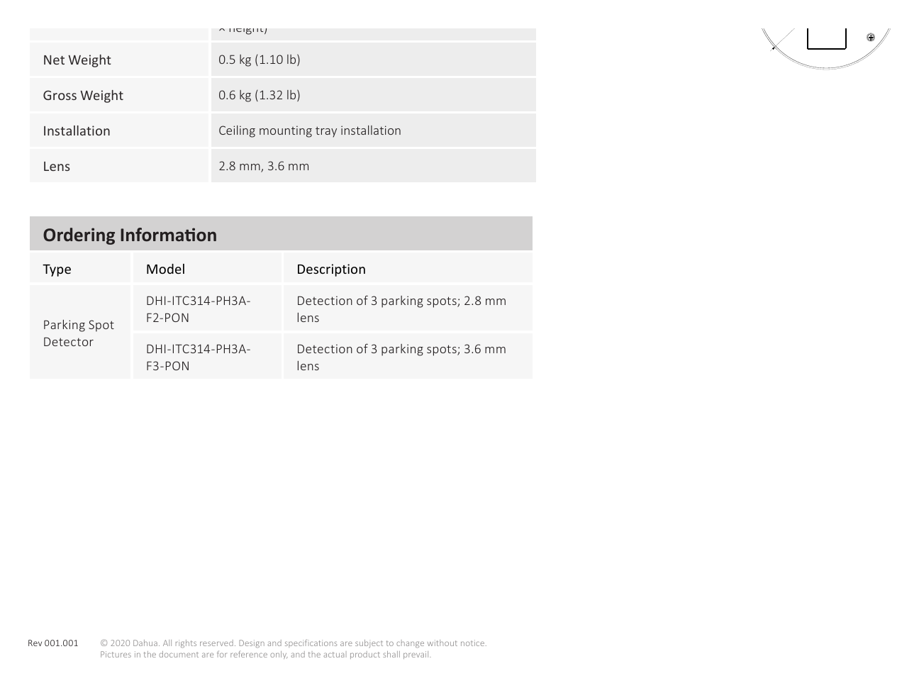 DHI-ITC314-PH3A-SERIES 外形尺寸圖 詳見圖示｜Unit: mm