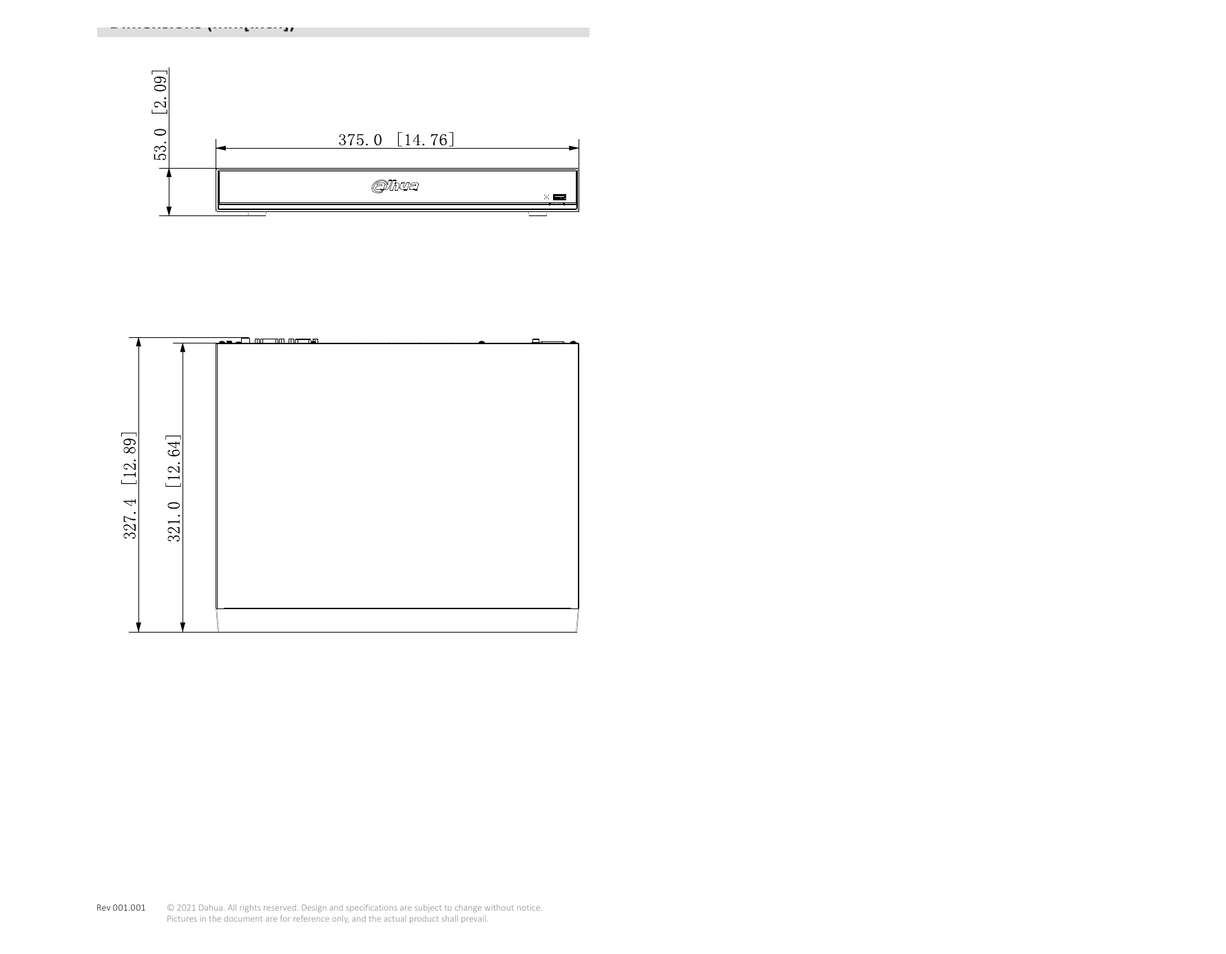 DHI-NVR5216-16P-IL 外形尺寸圖 詳見圖示｜Unit: mm