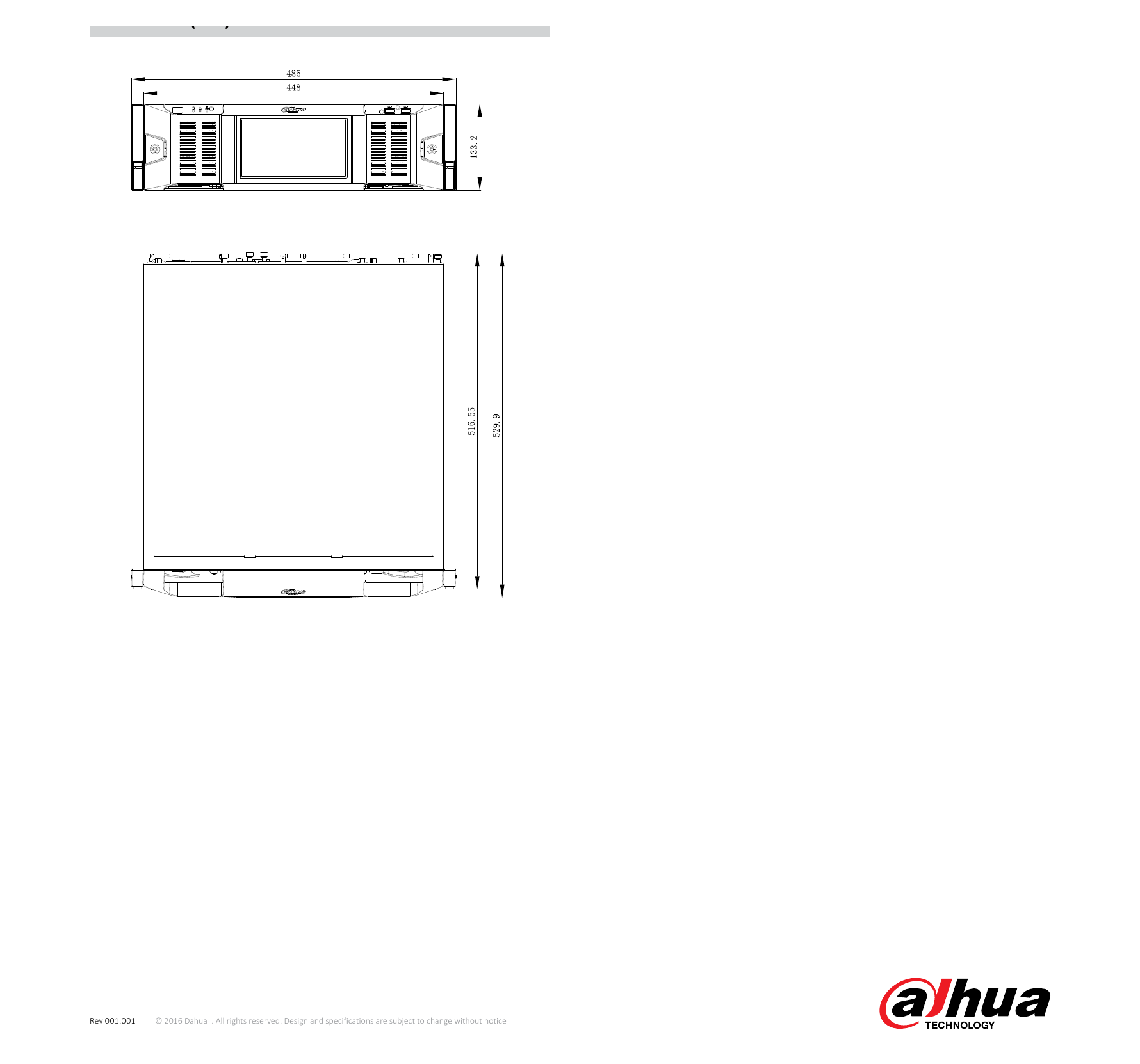 DHI-NVR616D-64128-4KS2 外形尺寸圖 詳見圖示｜Unit: mm