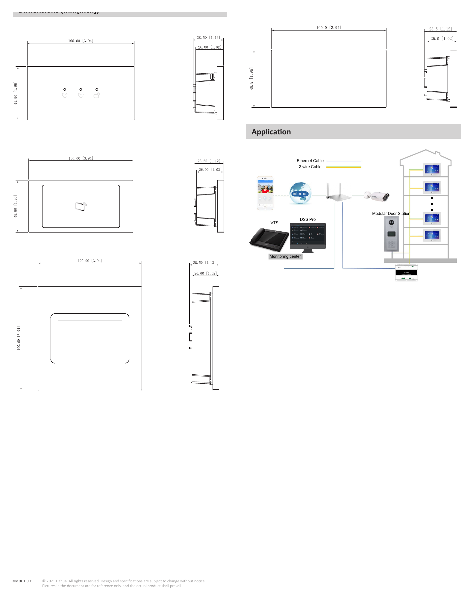 DHI-VTO4202F-P-S2 外形尺寸圖 詳見圖示｜Unit: mm