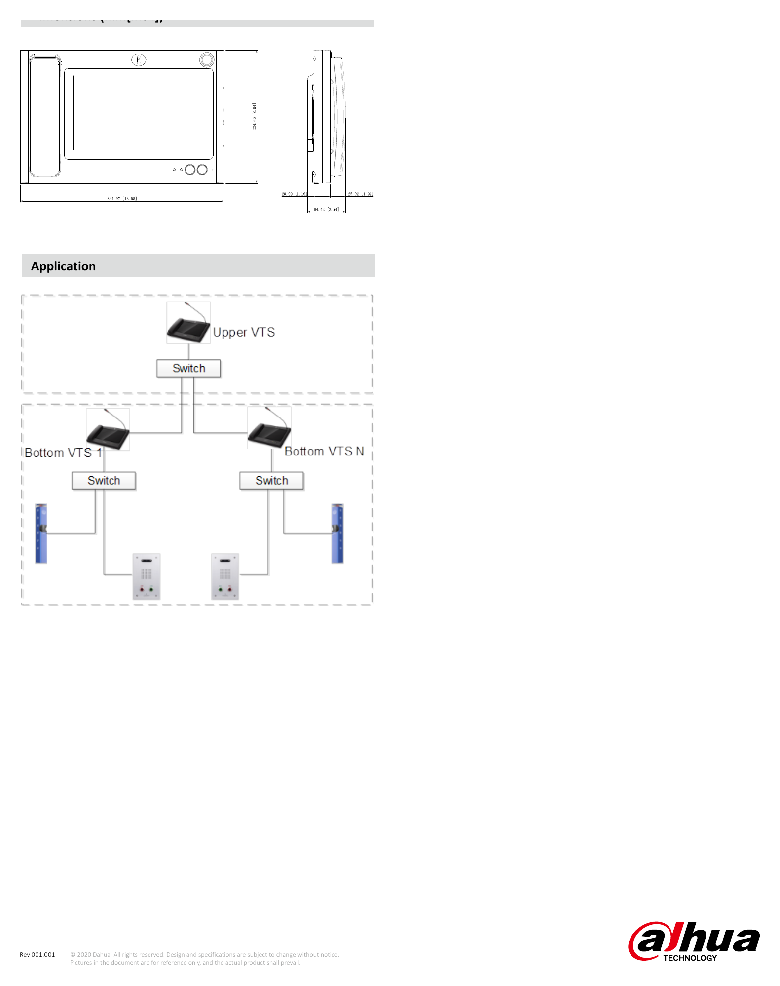 DHI-VTS8340B-CG 外形尺寸圖 詳見圖示|Unit: mm