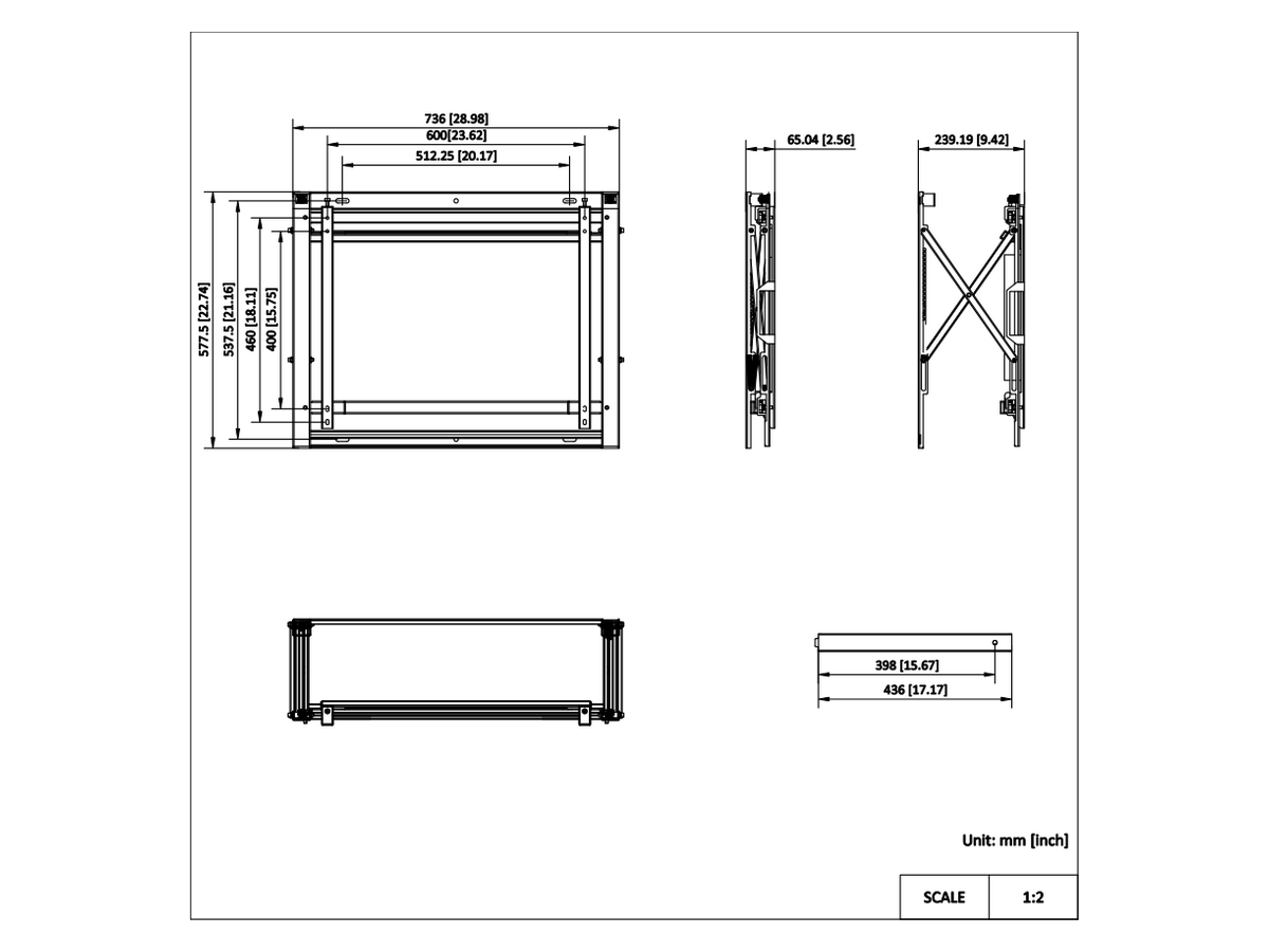 DP-D2X46XXX-1X1-Q1-SW-Q0.6-TY Hikvision 46" LCD Wall-mounted Bracket 產品圖片