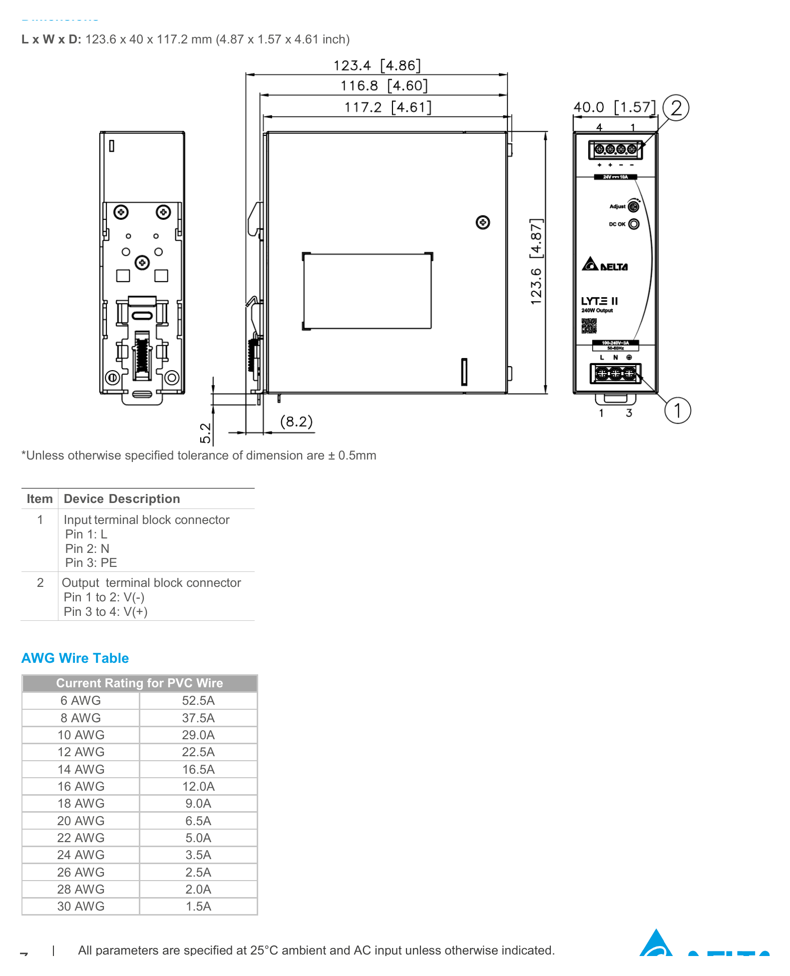 DRL-48V240W1EN 外形尺寸圖 詳見圖示｜Unit: mm