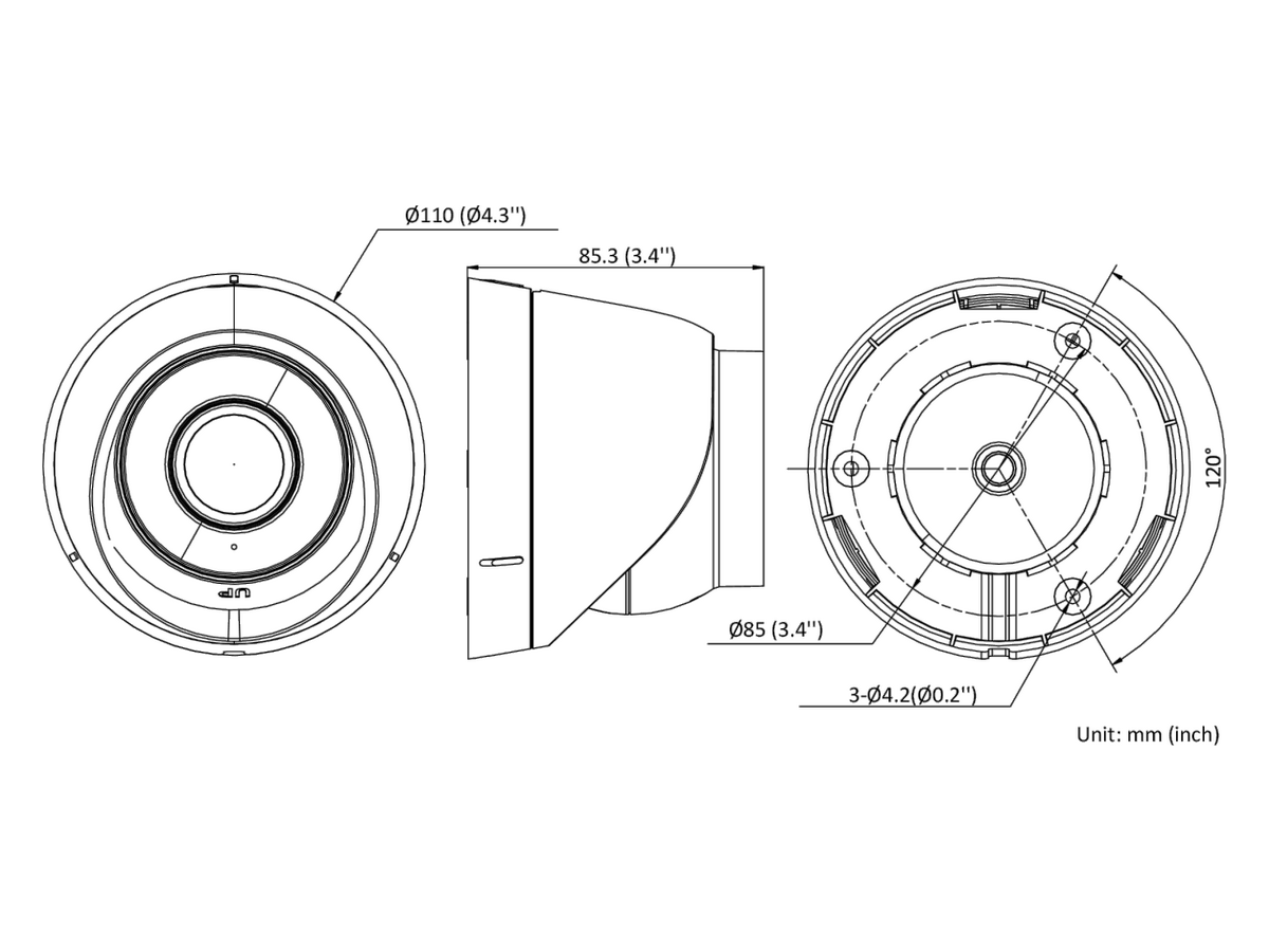 DS-2CD1383G0-IUF-C Hikvision 8 MP Fixed Turret Network Camera 產品圖片