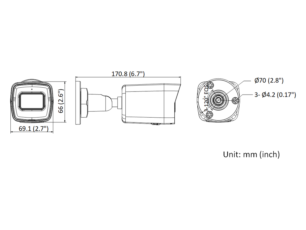DS-2CD3051G0-IUF-C Hikvision 5 MP Fixed Bullet Network Camera 產品圖片