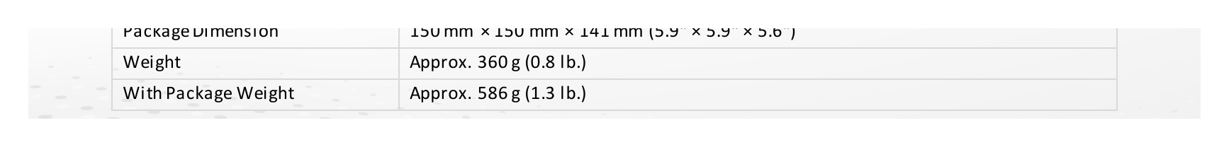 DS-2CD3341G2-LIUF 外形尺寸圖 Ø 110 mm × 89.2 mm (Ø 4.33" × 3.51")｜重量 Approx. 360 g (0.8 lb.)｜Unit: mm