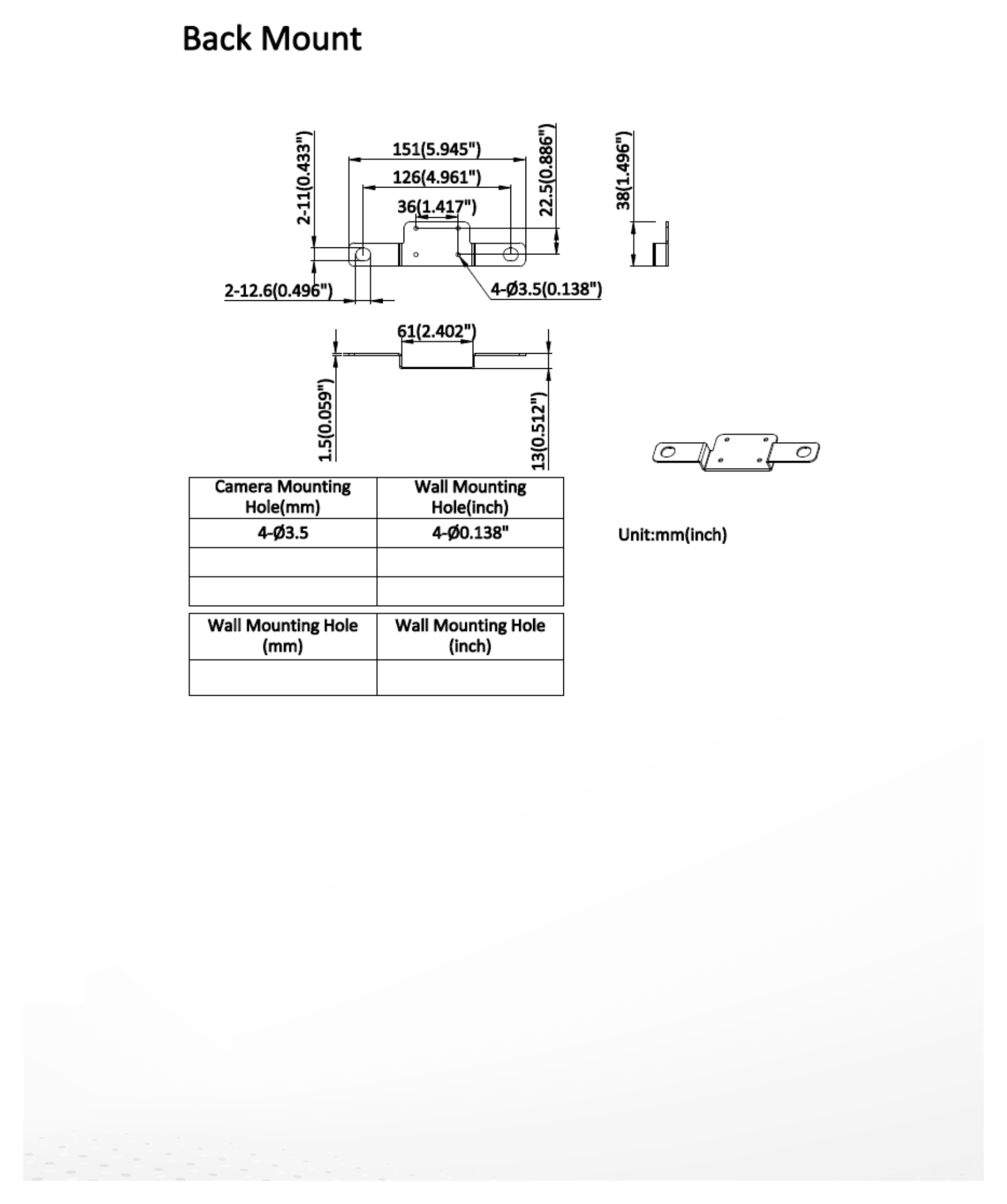 DS-2CD6B55G0-PL 外形尺寸圖 60.4 mm × 58.9 mm × 30 mm (2.378" × 2.319" × 1.181")｜重量 Approx. 260 g (0.573 lb.) Approx. 485 g (1.07 lb.), T1: Approx.