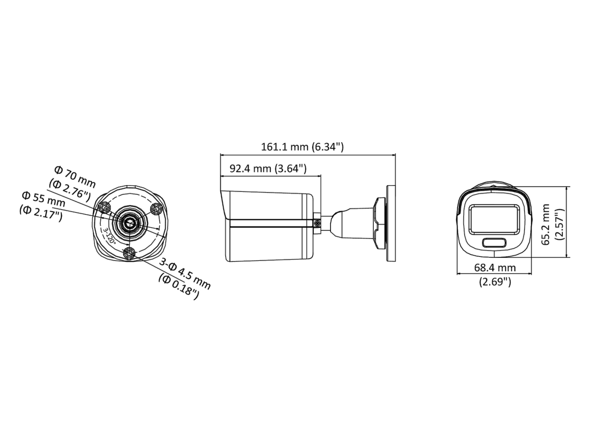 DS-2CE10DF0T-PF Hikvision 2 MP ColorVu Fixed Bullet Camera 產品圖片