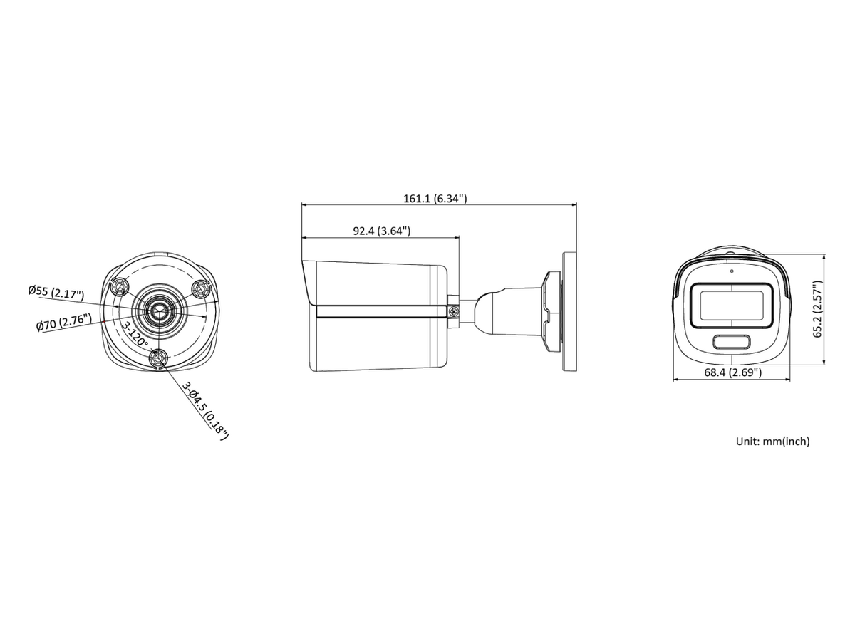 DS-2CE10KF0T-LFS Hikvision 3K Smart Hybrid Light ColorVu Fixed Mini Bullet Camera 產品圖片