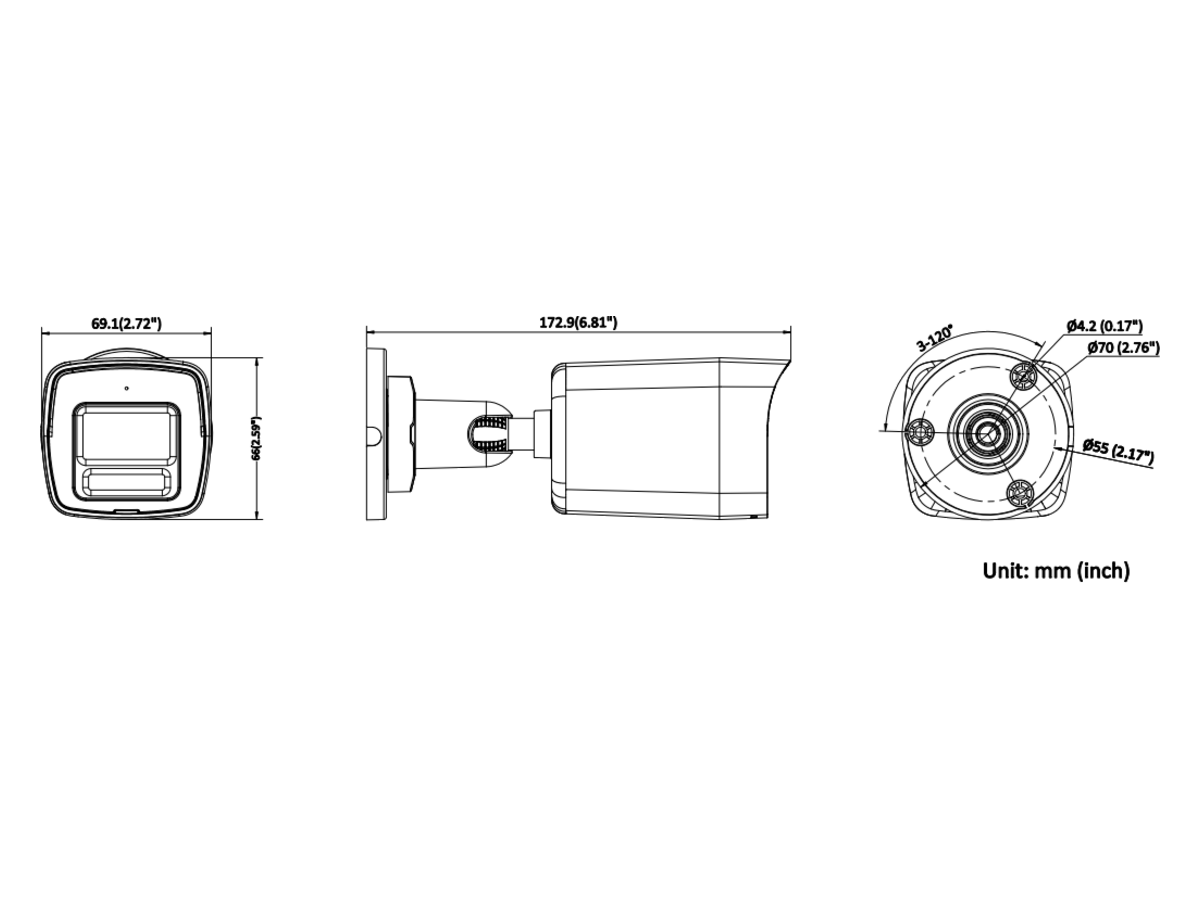 DS-2CE10KF3T-LS Hikvision 3K Smart Hybrid Light ColorVu Fixed Mini Bullet Camera 產品圖片