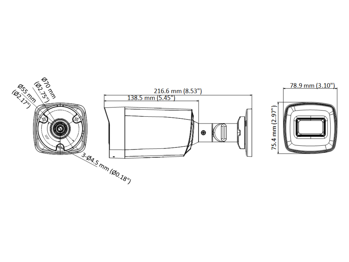 DS-2CE17H0T-IT3EC Hikvision 5 MP PoC Fixed Bullet Camera 產品圖片