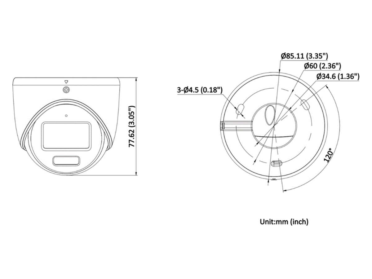DS-2CE70DF0T-LMFS Hikvision 2MP Smart Hybrid Light ColorVu Fixed Turret Camera 產品圖片