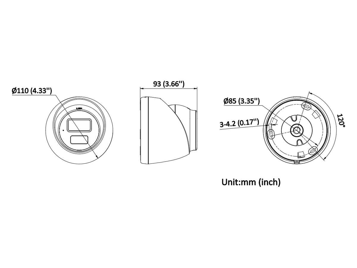 DS-2CE72KF3T-LS Hikvision 3K Smart Hybrid Light ColorVu Fixed Turret Camera 產品圖片