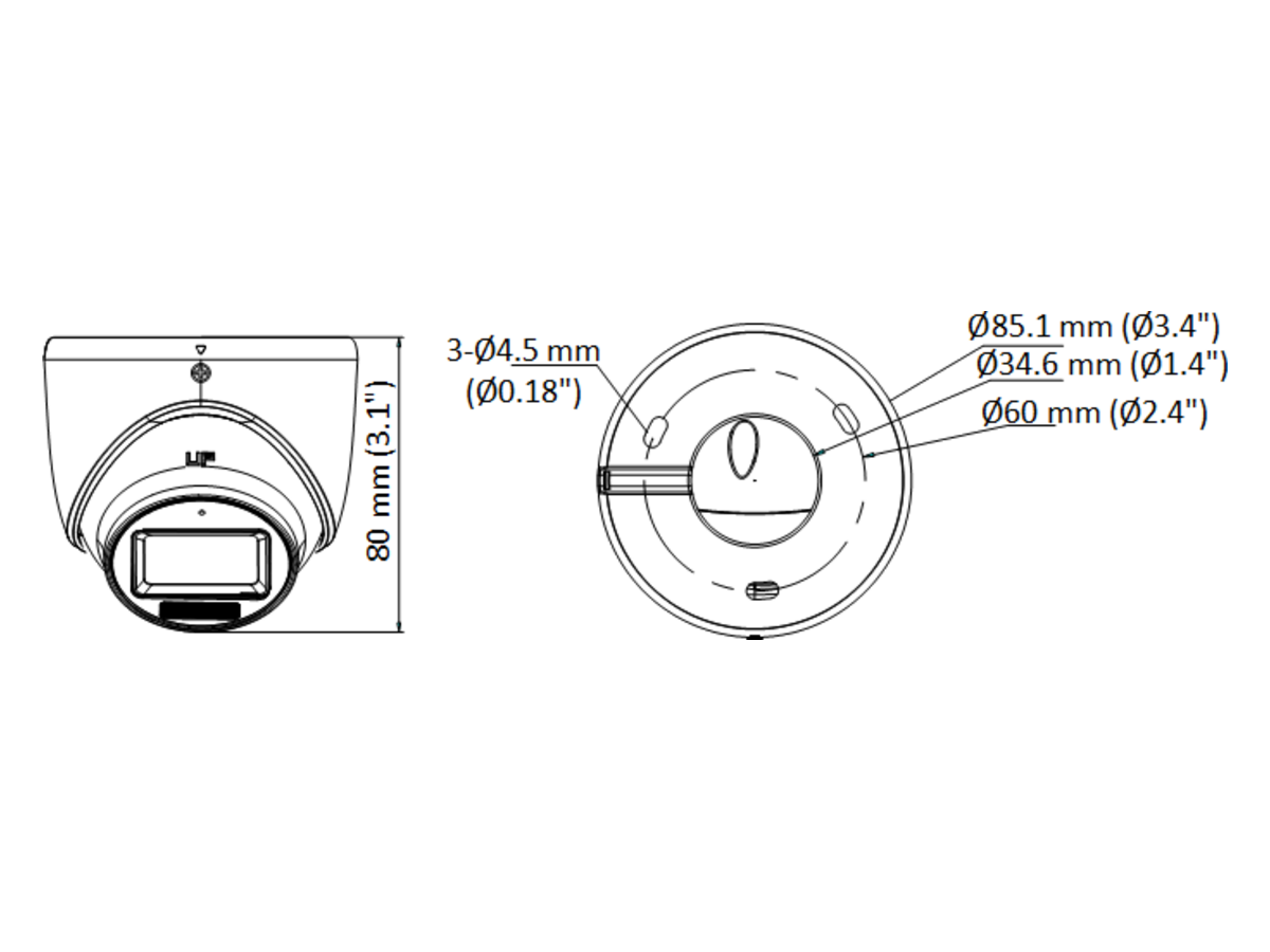 DS-2CE76U0T-LMF Hikvision 4K Smart Hybrid Light Fixed Turret Camera 產品圖片