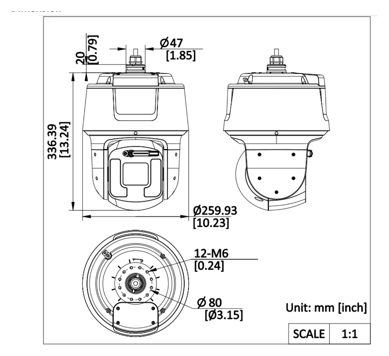 DS-2DF7C442IXG1-ELWY 外形尺寸圖 Ø 259.9 mm × 356.39 mm (Ø 10.23" × 14.03")｜重量 Approx. 6.7 kg (14.77 lb.) 33 languages: English, Russian, Estonian, Bulga