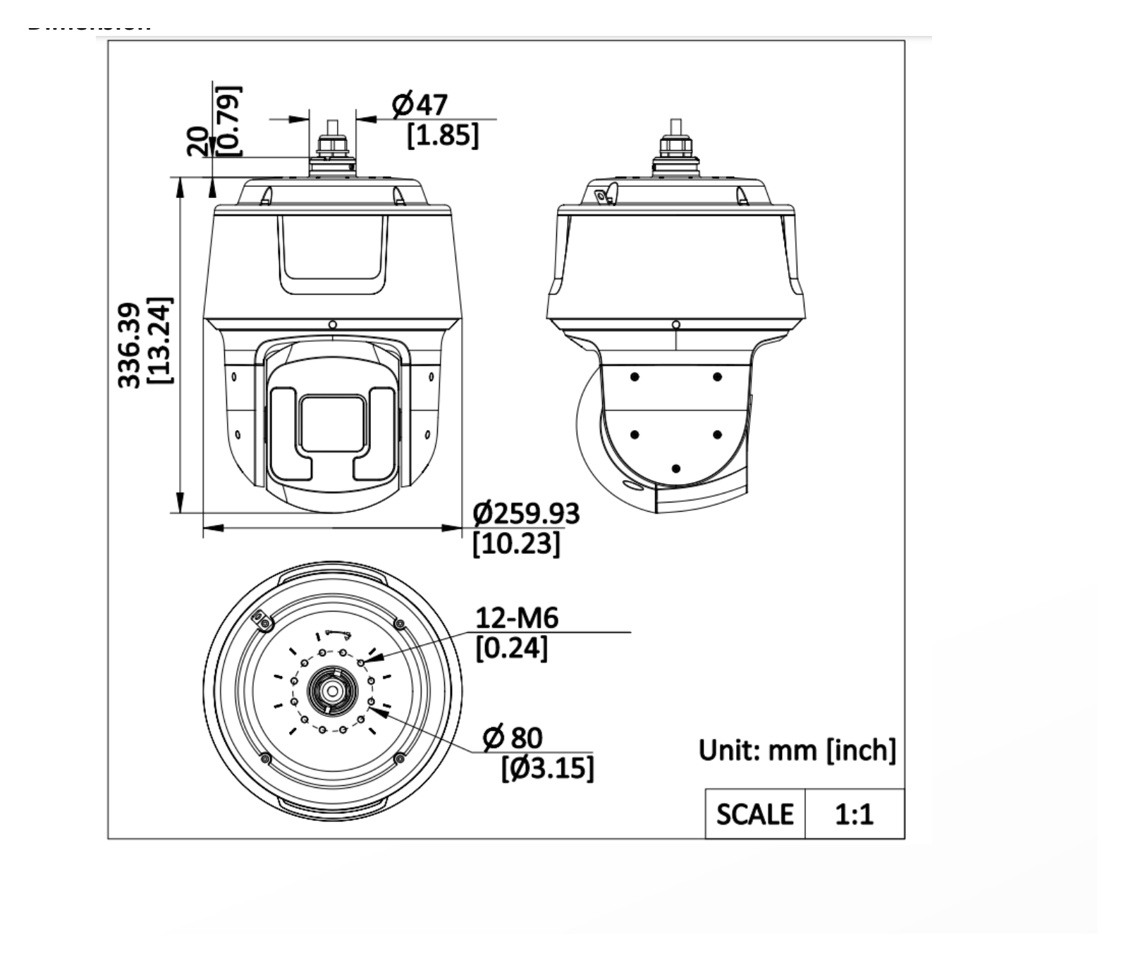 DS-2DF7C842IXG1-ELY 外形尺寸圖 Ø 259.9 mm × 356.39 mm (Ø 10.23" × 14.03")｜重量 Approx. 6.7 kg (14.77 lb.) 33 languages: English, Russian, Estonian, Bulga