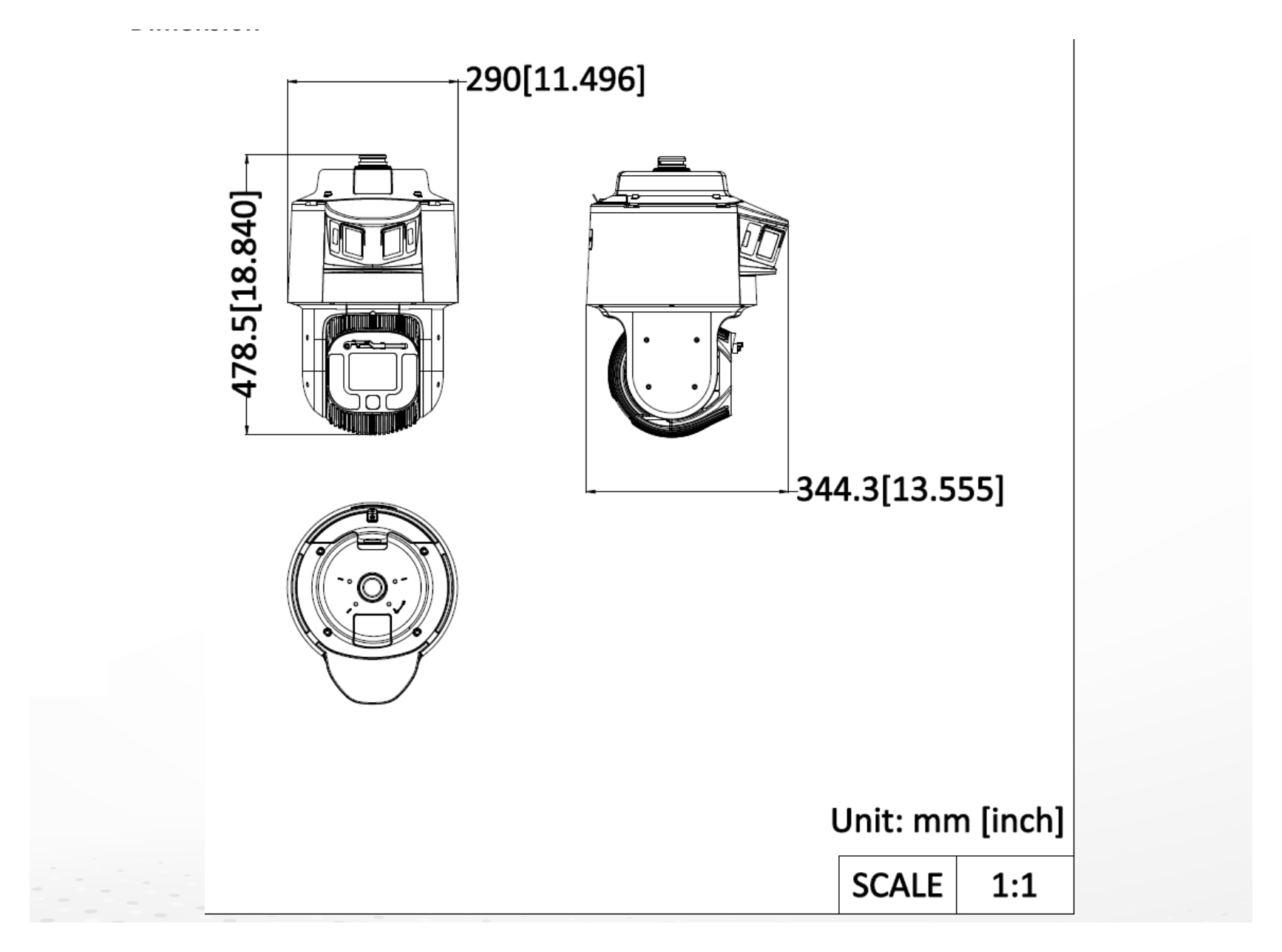 DS-2SF8C425MXG1-ELWY 外形尺寸圖 Ø 290 mm × 453.2 mm (Ø 11.42" × 17.84")｜重量 Approx. 10.5 kg ( 23.15 lb.) 33 languages: English, Russian, Estonian, Bulgar