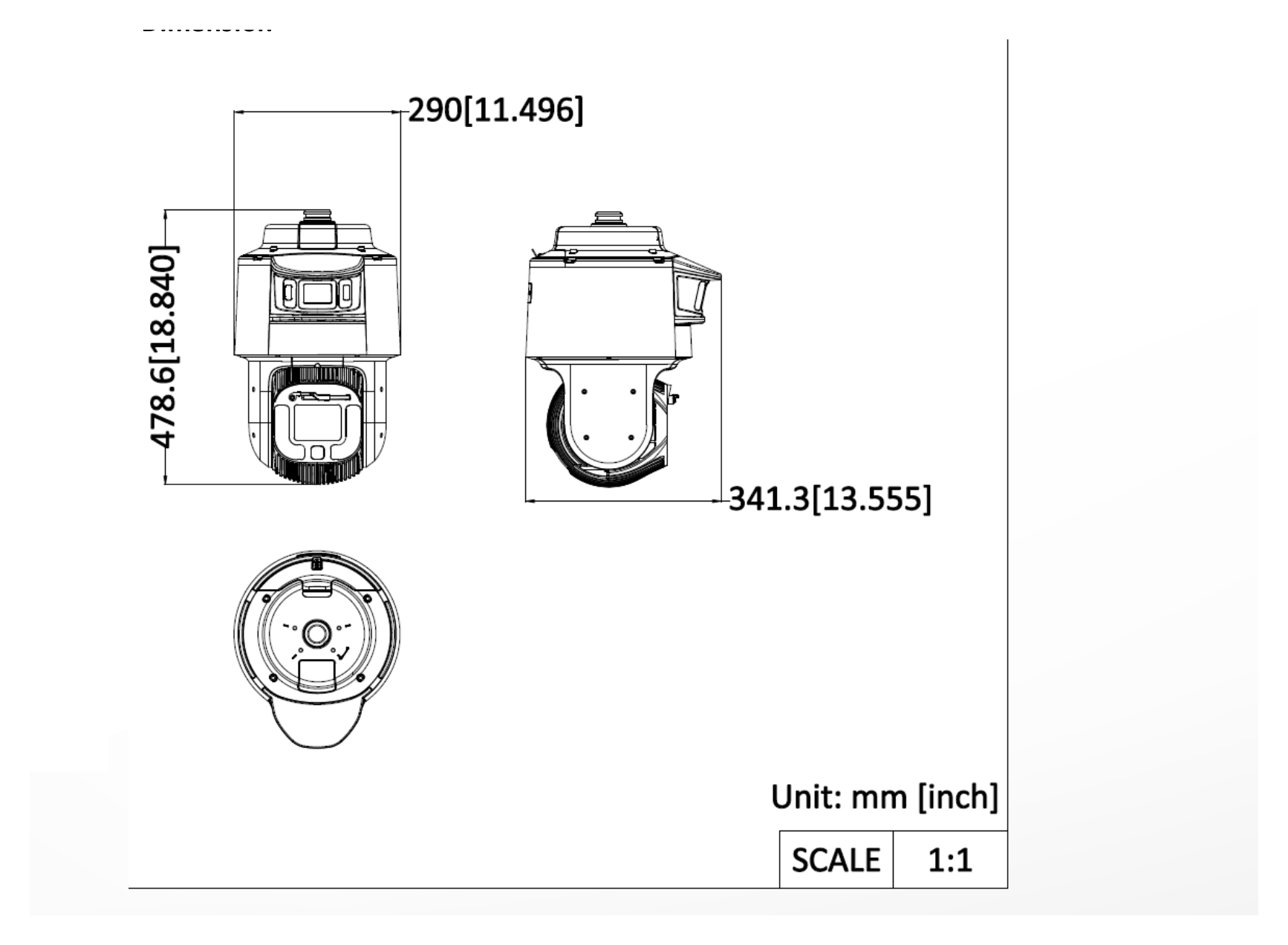 DS-2SF8C442MXG1-ELY 外形尺寸圖 Ø 290 mm × 453.2 mm (Ø 11.42" × 17.84")｜重量 Approx. 11.5 kg (25.35 lb.) 33 languages: English, Russian, Estonian, Bulgari