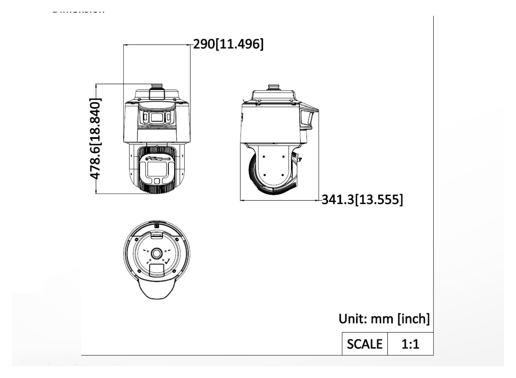 DS-2SF8C848MXG1-ELWY 外形尺寸圖 Ø 290 mm × 453.2 mm (Ø 11.42" × 17.84")｜重量 Approx. 11.5 kg (25.35 lb.) 33 languages: English, Russian, Estonian, Bulgari
