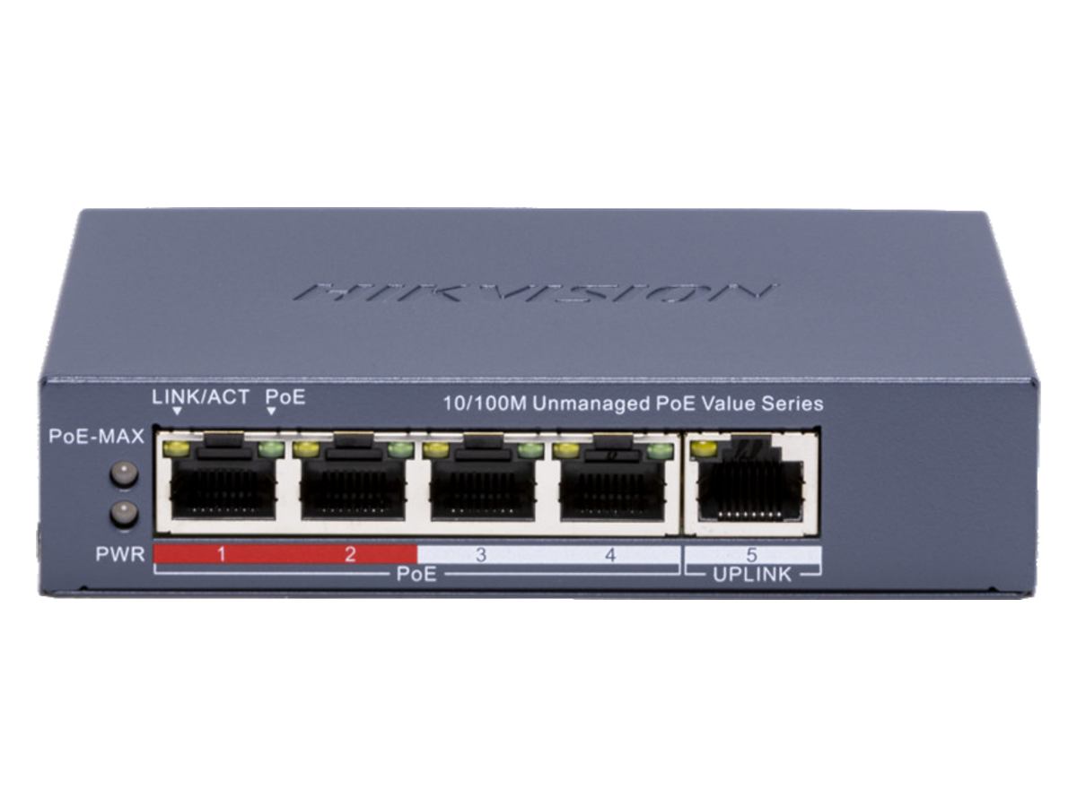 DS-3E0105P-E/M(C) Hikvision 4 Ports Fast Ethernet Unmanaged PoE Switch 產品圖片
