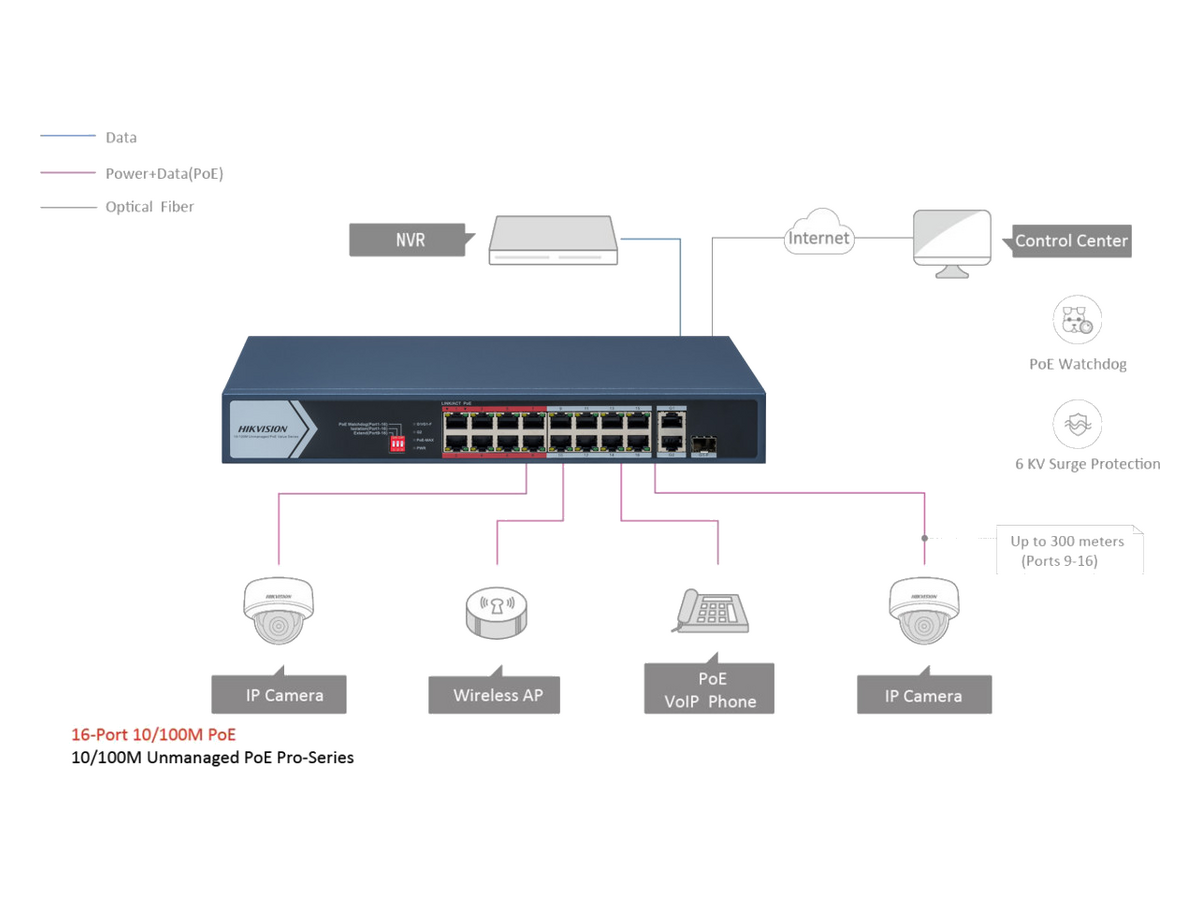 DS-3E0318P-E Hikvision 100 Mbps PoE Switch 產品圖片