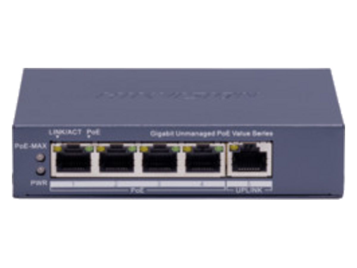 DS-3E0505P-E/M(B) Hikvision 4 Port Gigabit Unmanaged PoE Switch 產品圖片