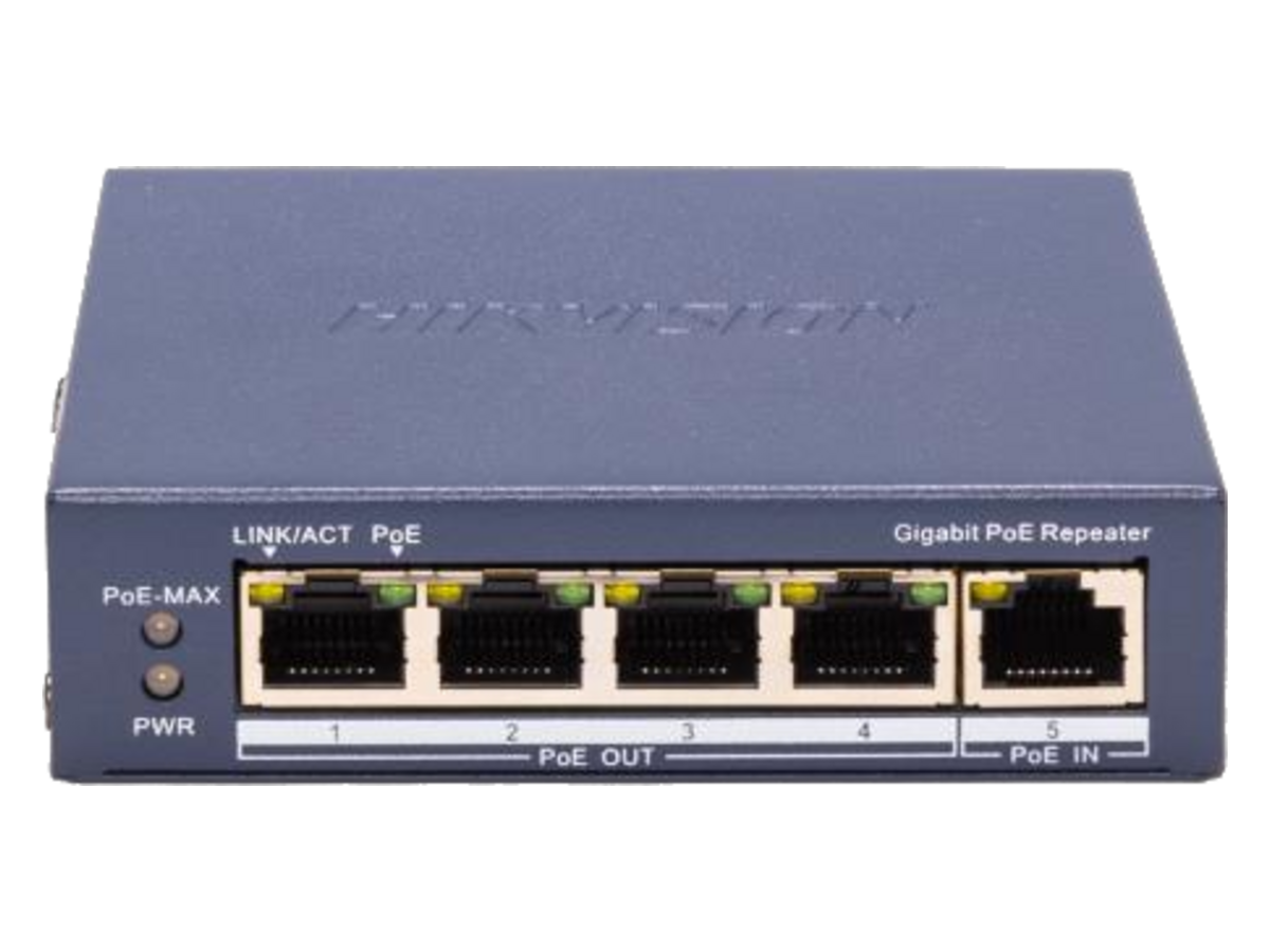DS-3E0505P-E/R Hikvision Gigabit PoE Repeater 產品圖片